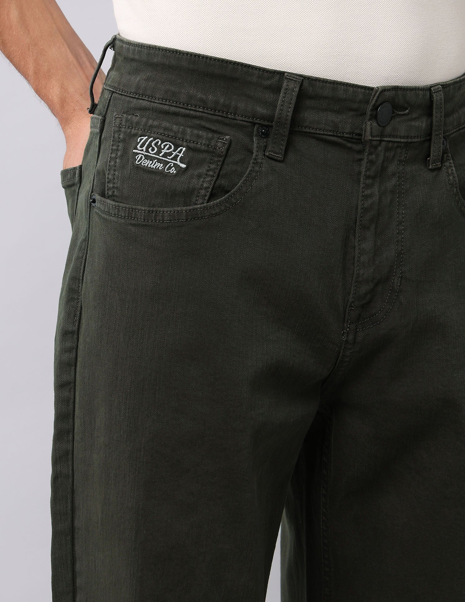 Shawn Relaxed Fit Green Jeans - Image 7