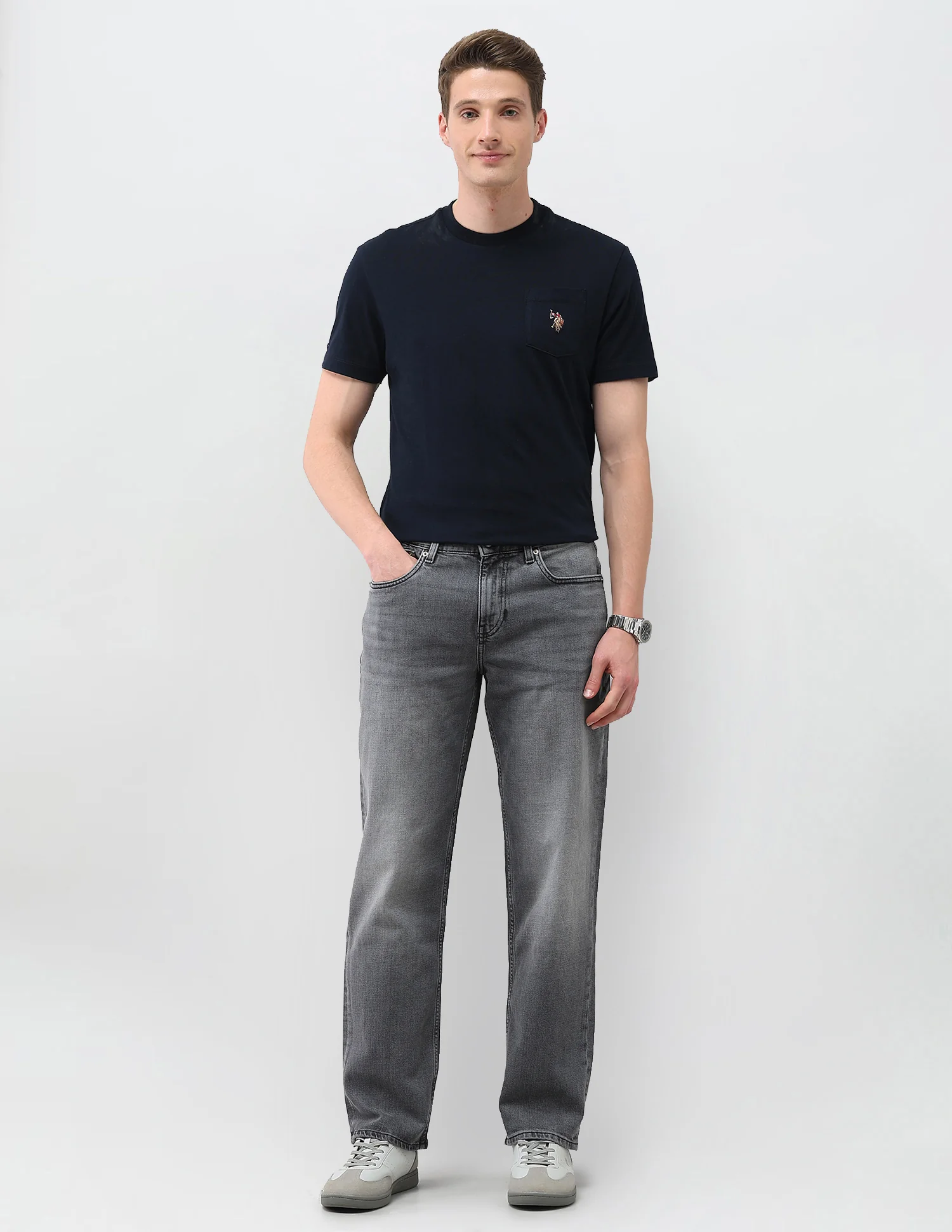 Shawn Relaxed Fit Grey Jeans - Image 3