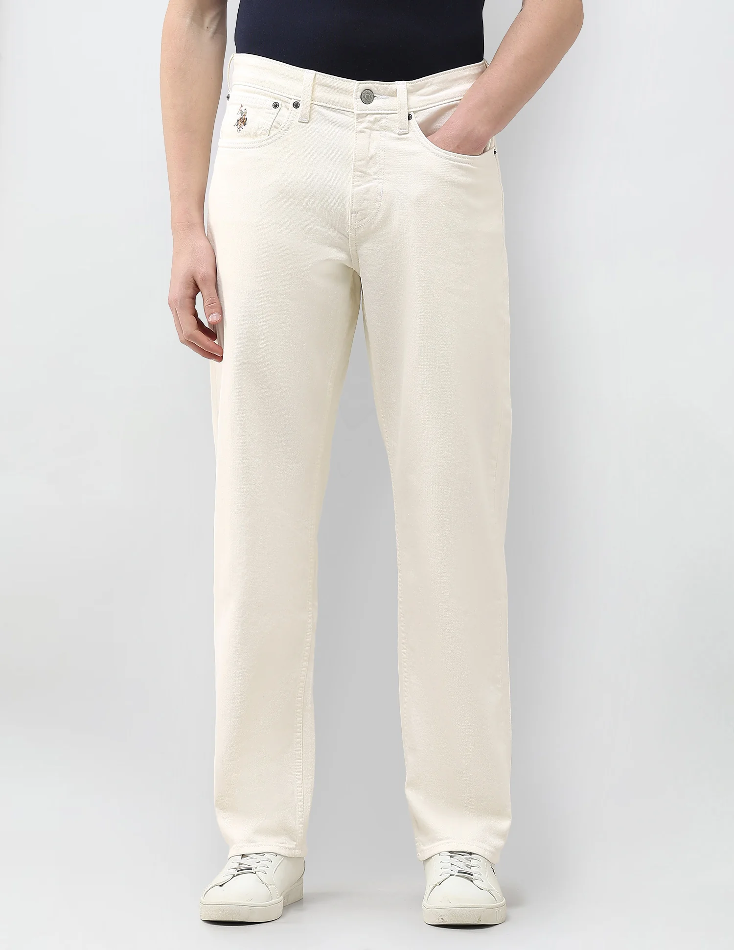Shawn Relaxed Fit White Jeans - Image 6