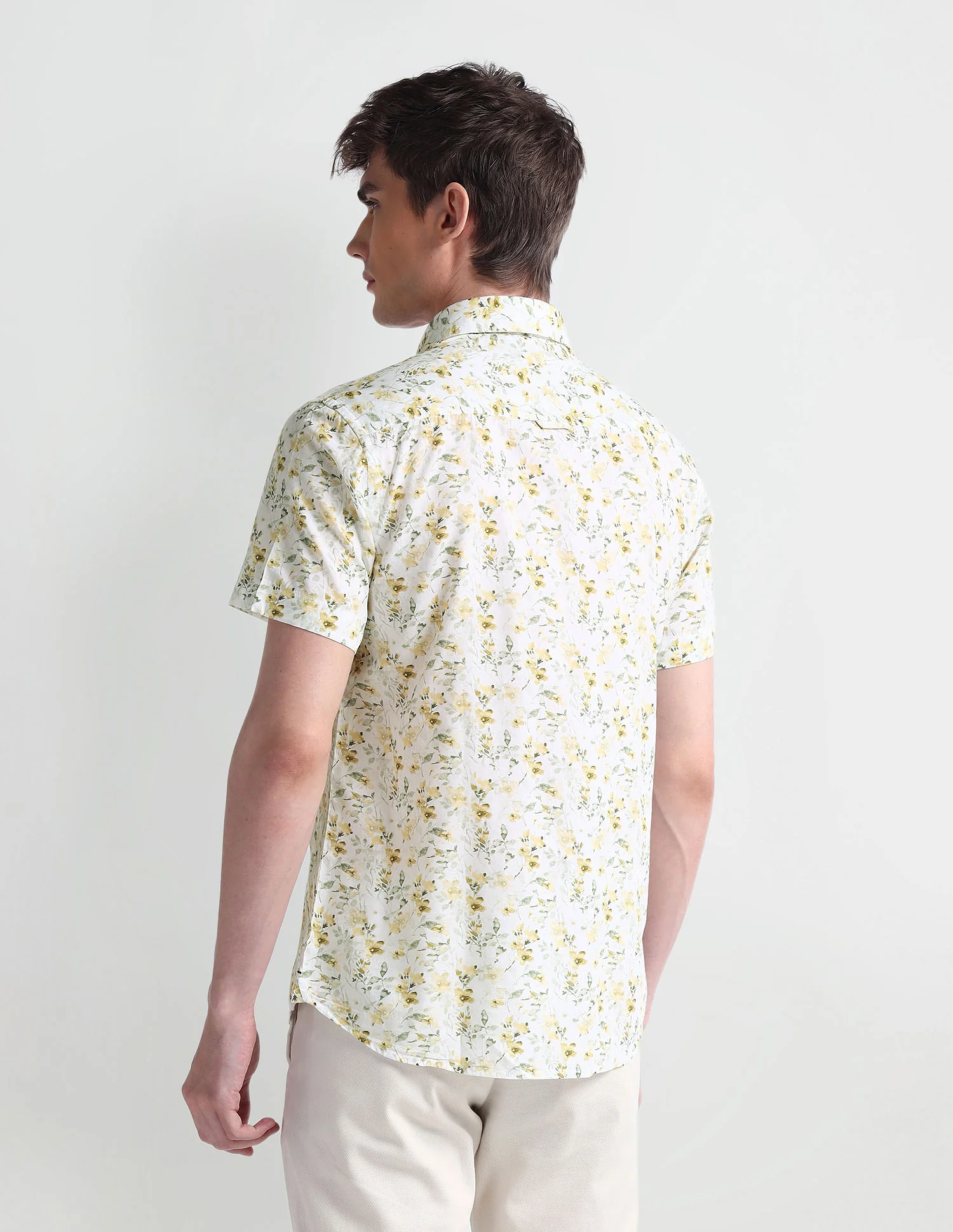 Short Sleeve Slim Fit Floral Shirt - Image 5