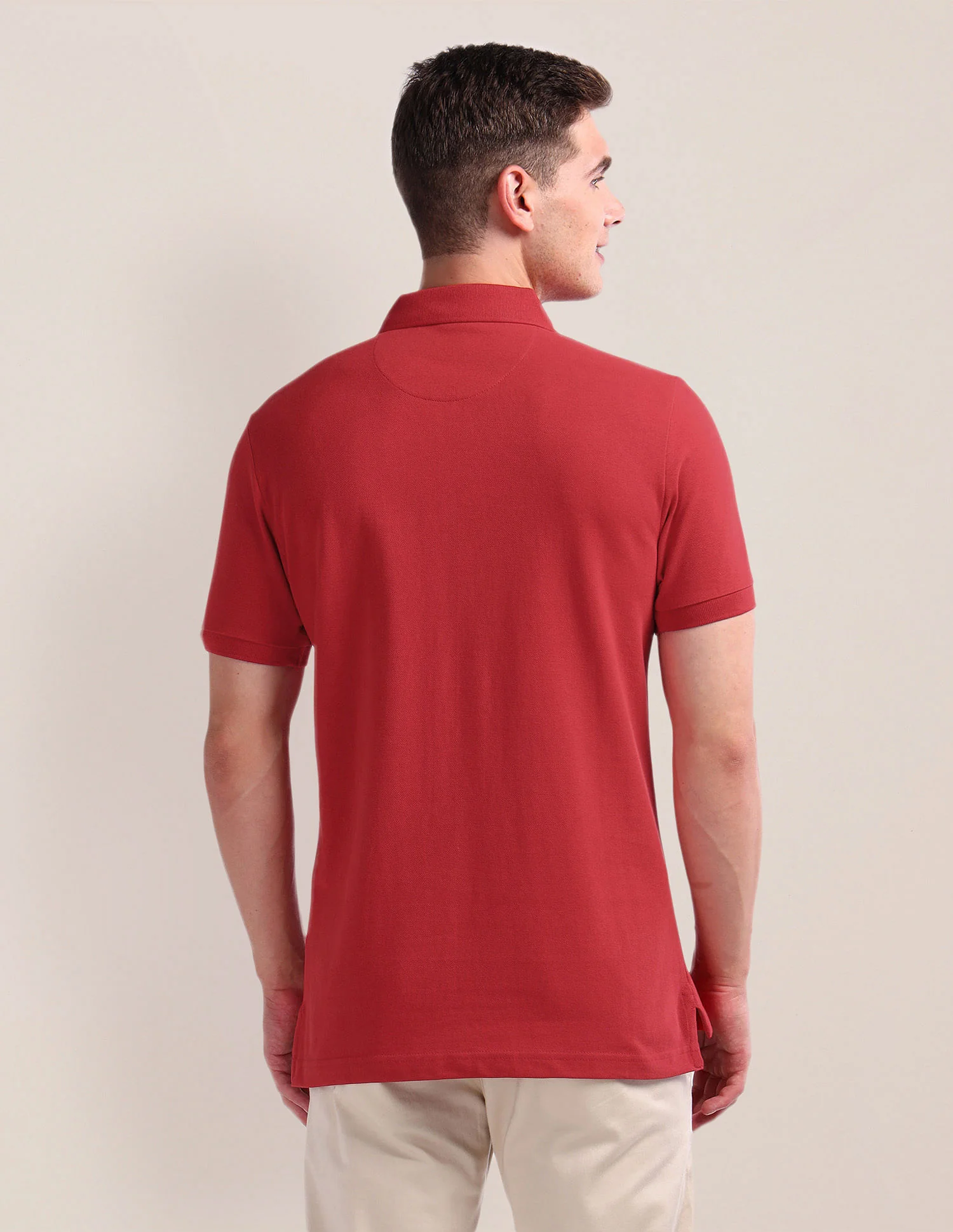 Short Sleeve Solid Polo Shirt - Image 5