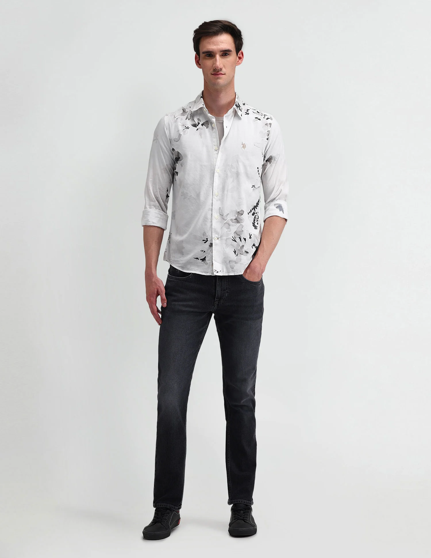 Slim Fit Abstract Shirt - Image 3