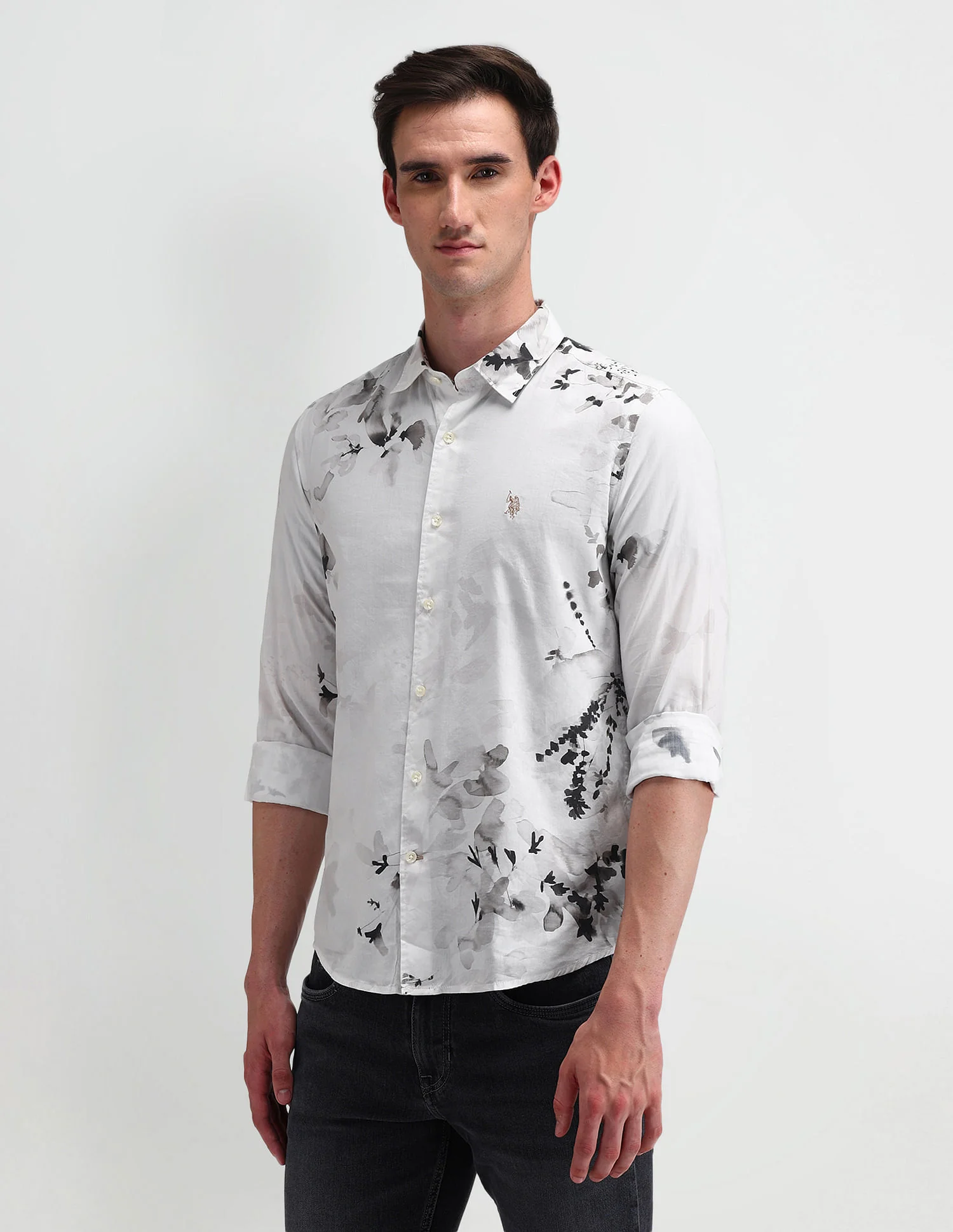 Slim Fit Abstract Shirt - Image 4