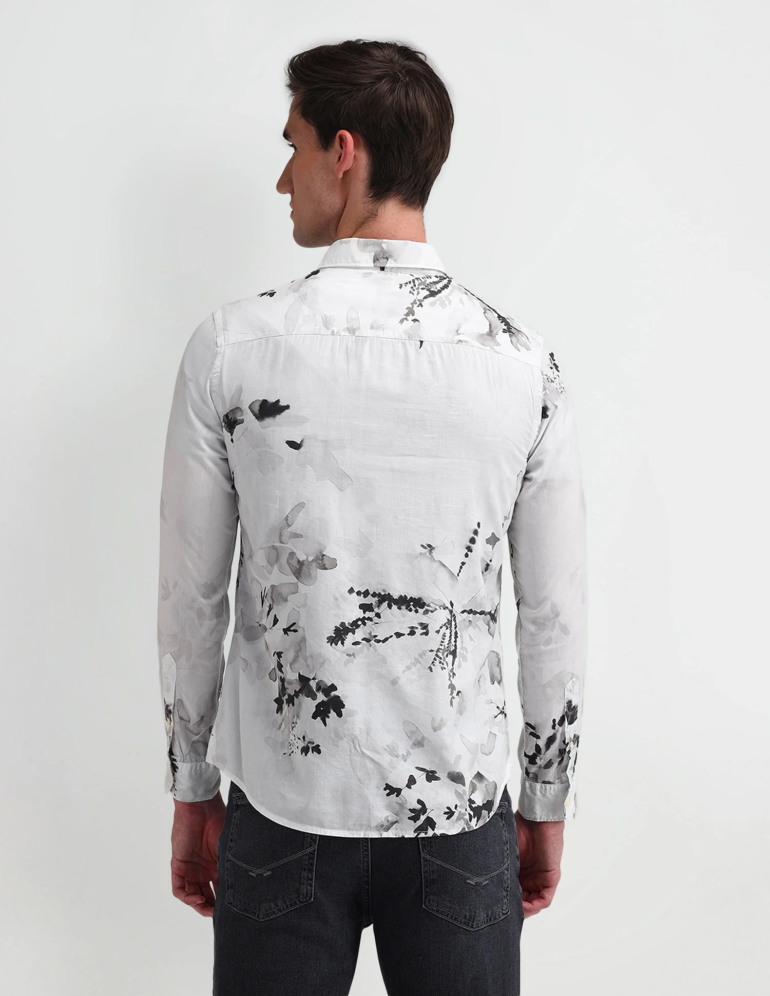 Slim Fit Abstract Shirt - Image 5