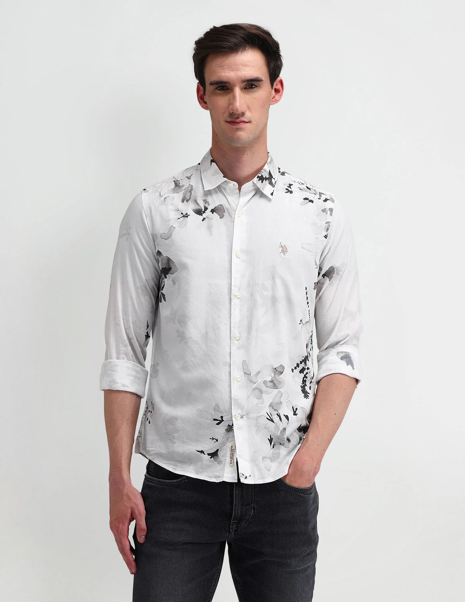 Slim Fit Abstract Shirt - Image 6