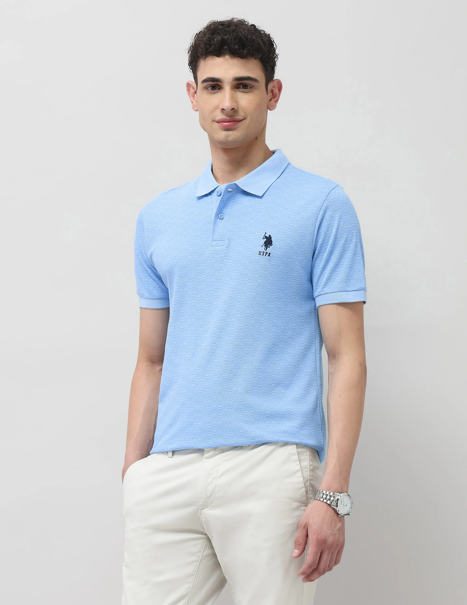 Slim Fit All Over Printed Polo Shirt
