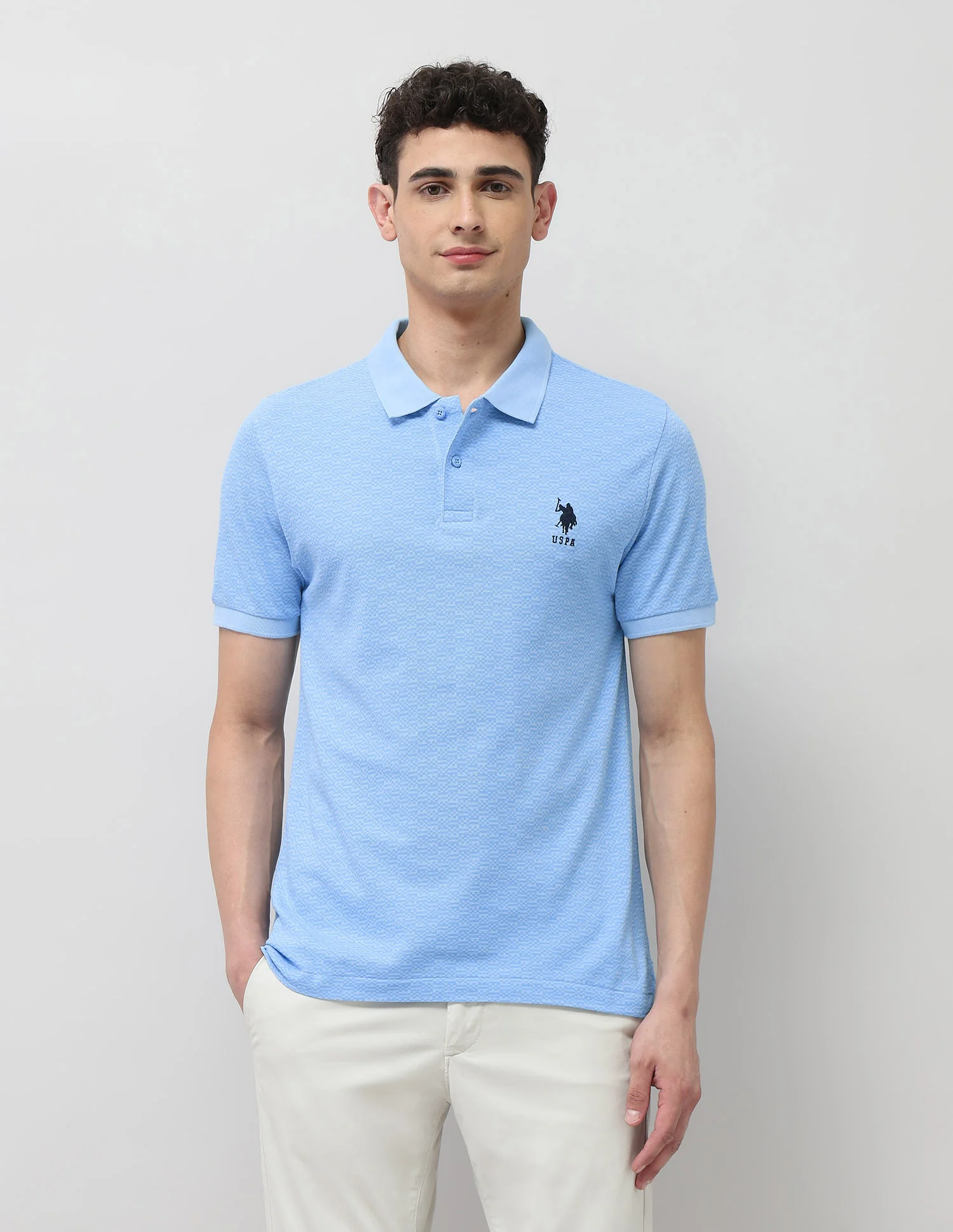 Slim Fit All Over Printed Polo Shirt - Image 6