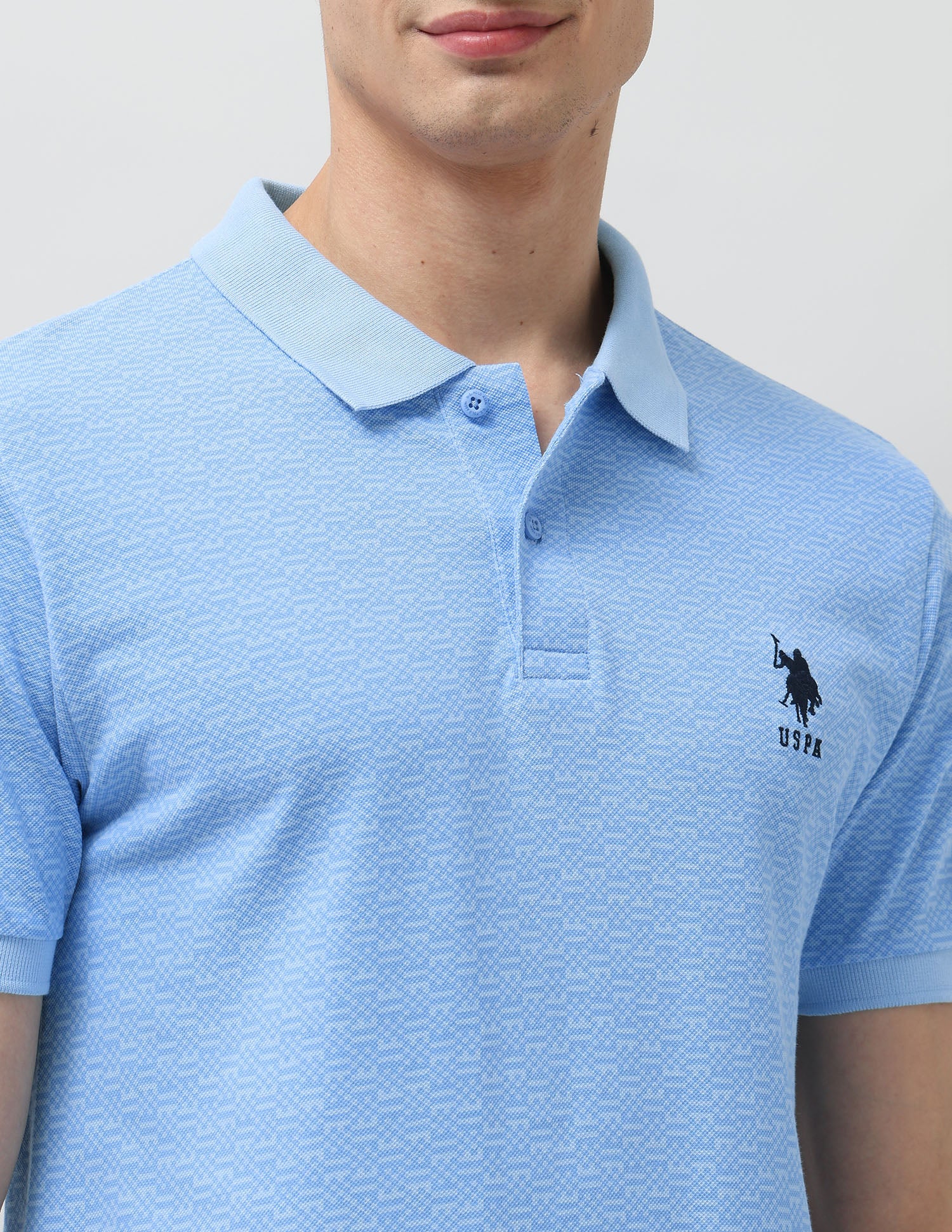 Slim Fit All Over Printed Polo Shirt - Image 7