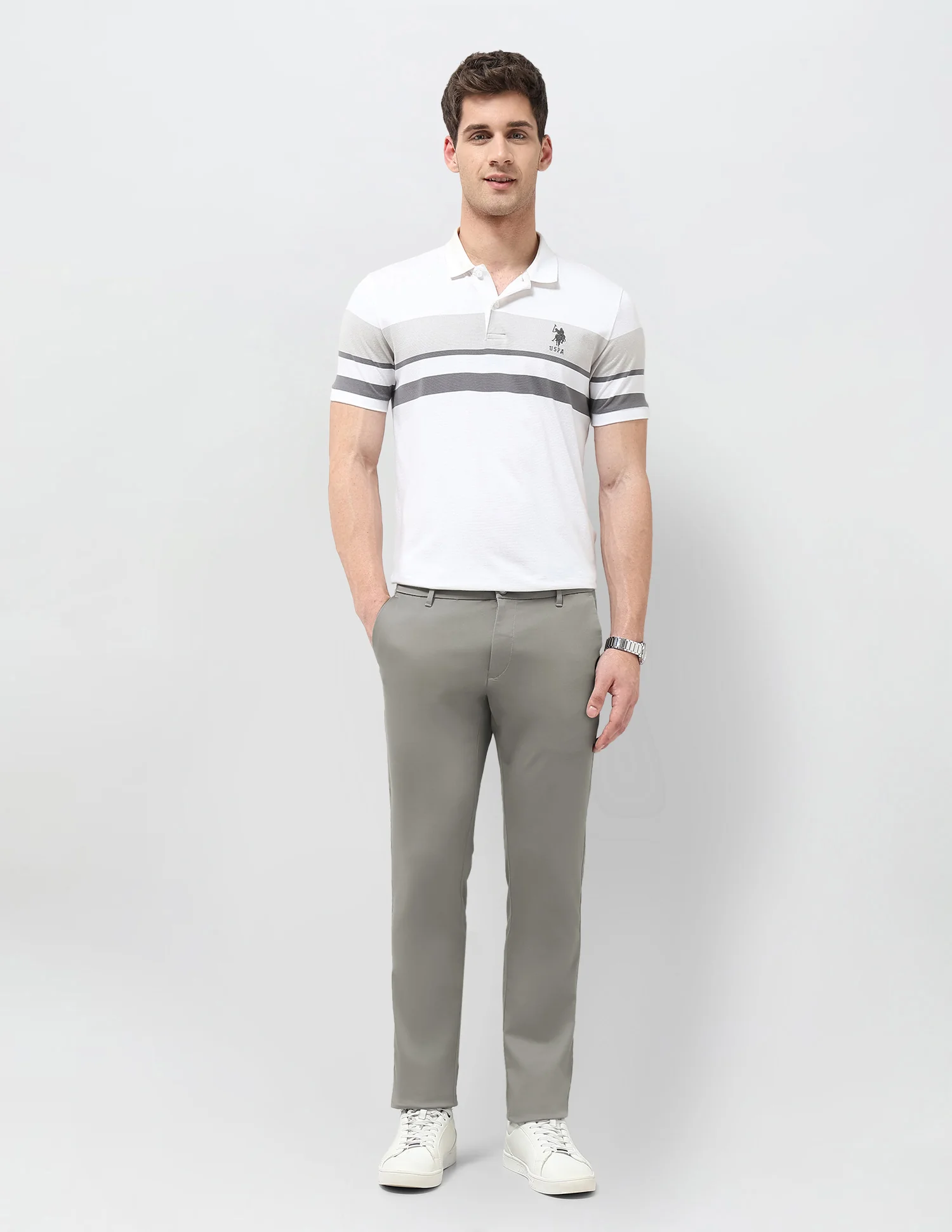 Slim Fit All Over Printed Trousers - Image 3