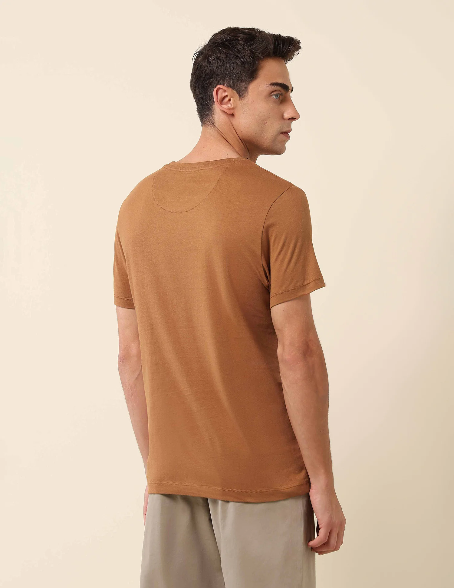 Slim Fit Brand Embossed T- Shirt - Image 5
