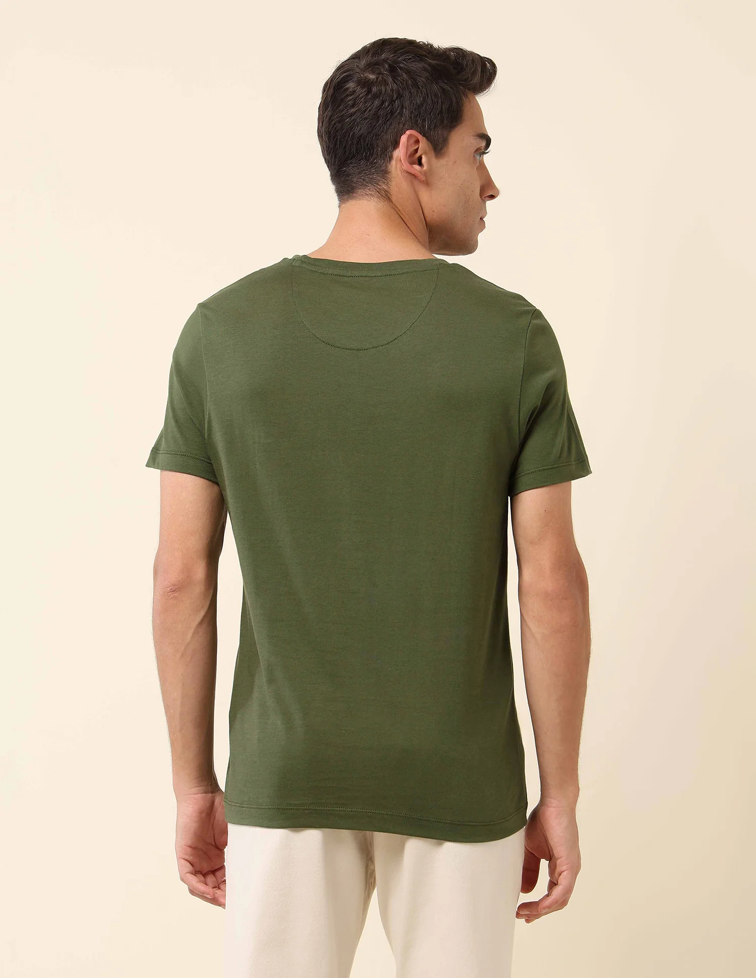 Slim Fit Brand Embossed T- Shirt - Image 5
