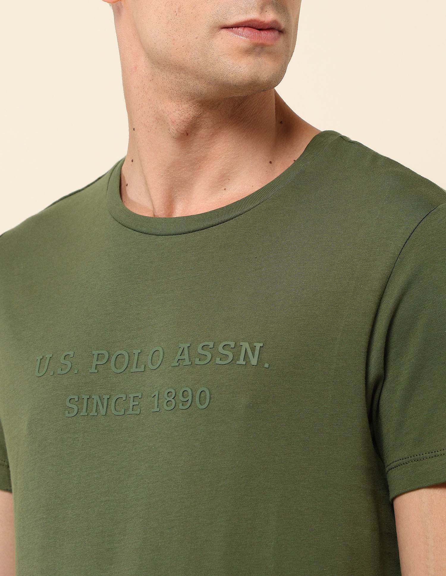 Slim Fit Brand Embossed T- Shirt - Image 7