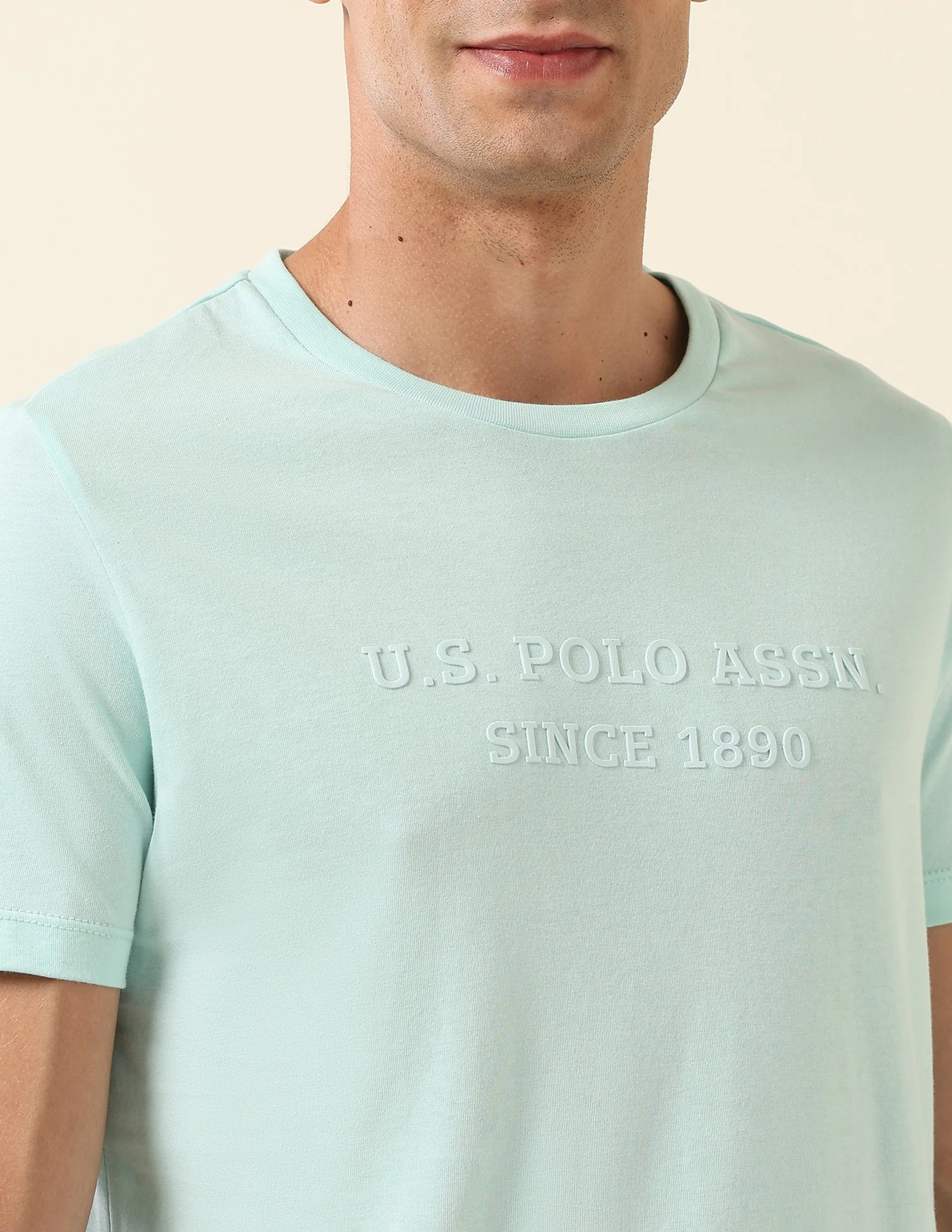 Slim Fit Brand Embossed T- Shirt - Image 7