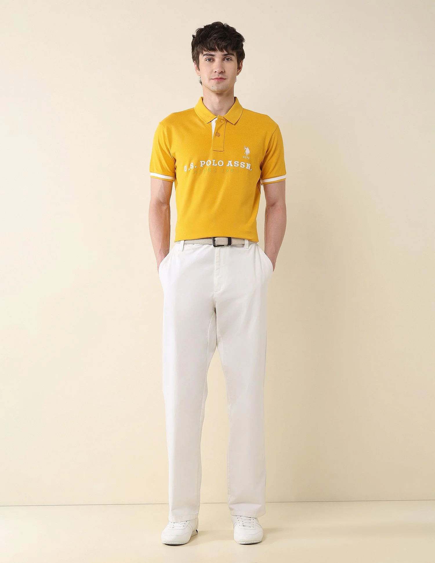 Slim Fit Brand Embroidered Polo Shirt - Image 3