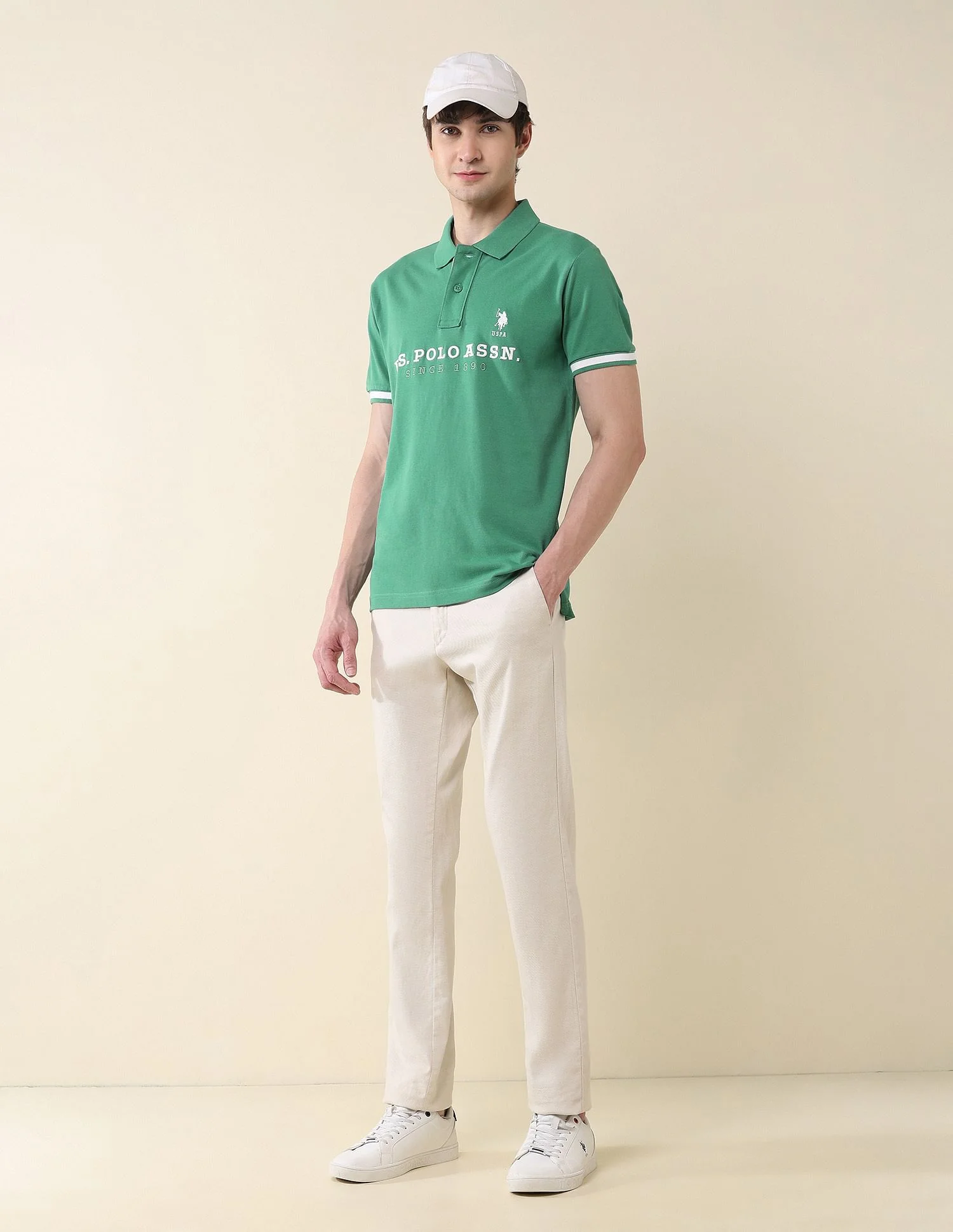 Slim Fit Brand Embroidered Polo Shirt - Image 3