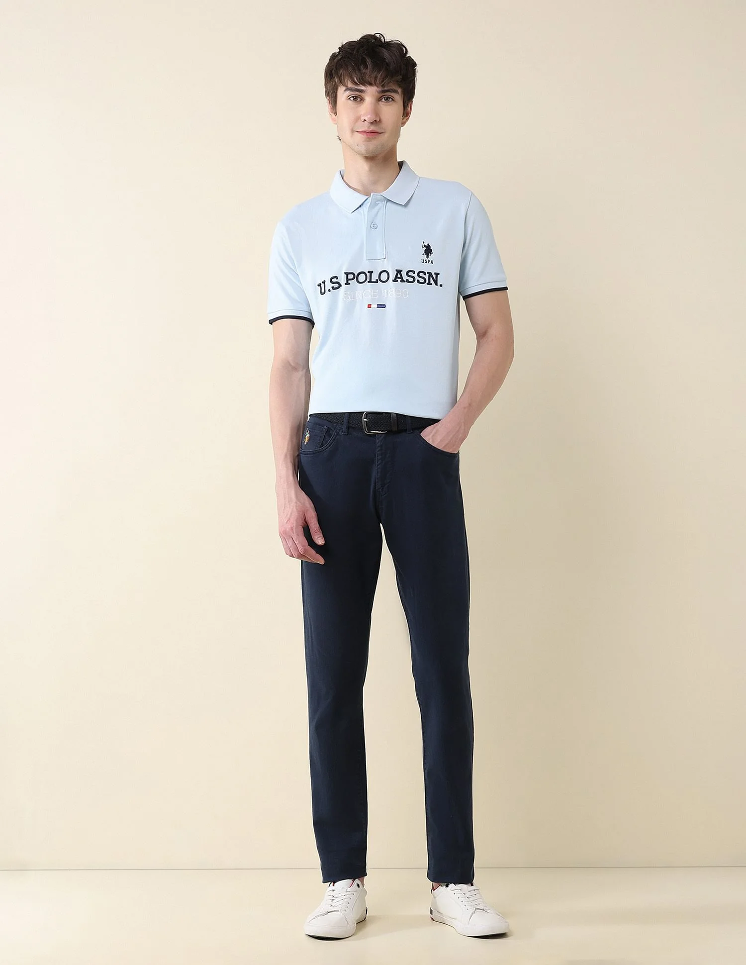 Slim Fit Brand Embroidered Polo Shirt - Image 3