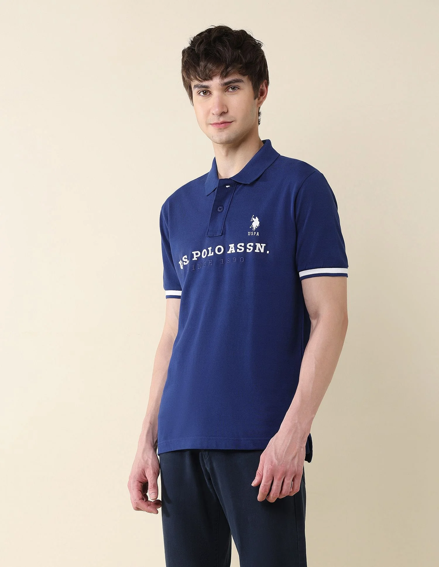 Slim Fit Brand Embroidered Polo Shirt - Image 4