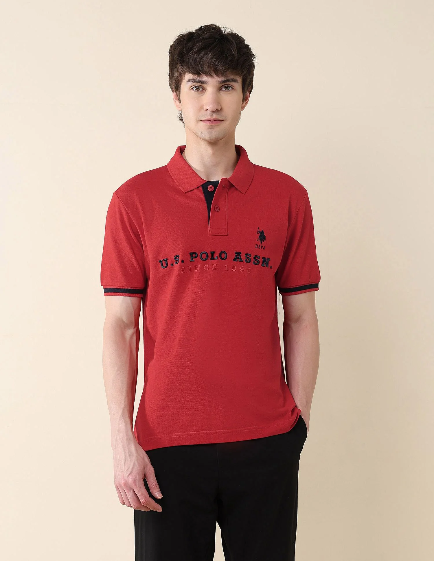 Slim Fit Brand Embroidered Polo Shirt - Image 6