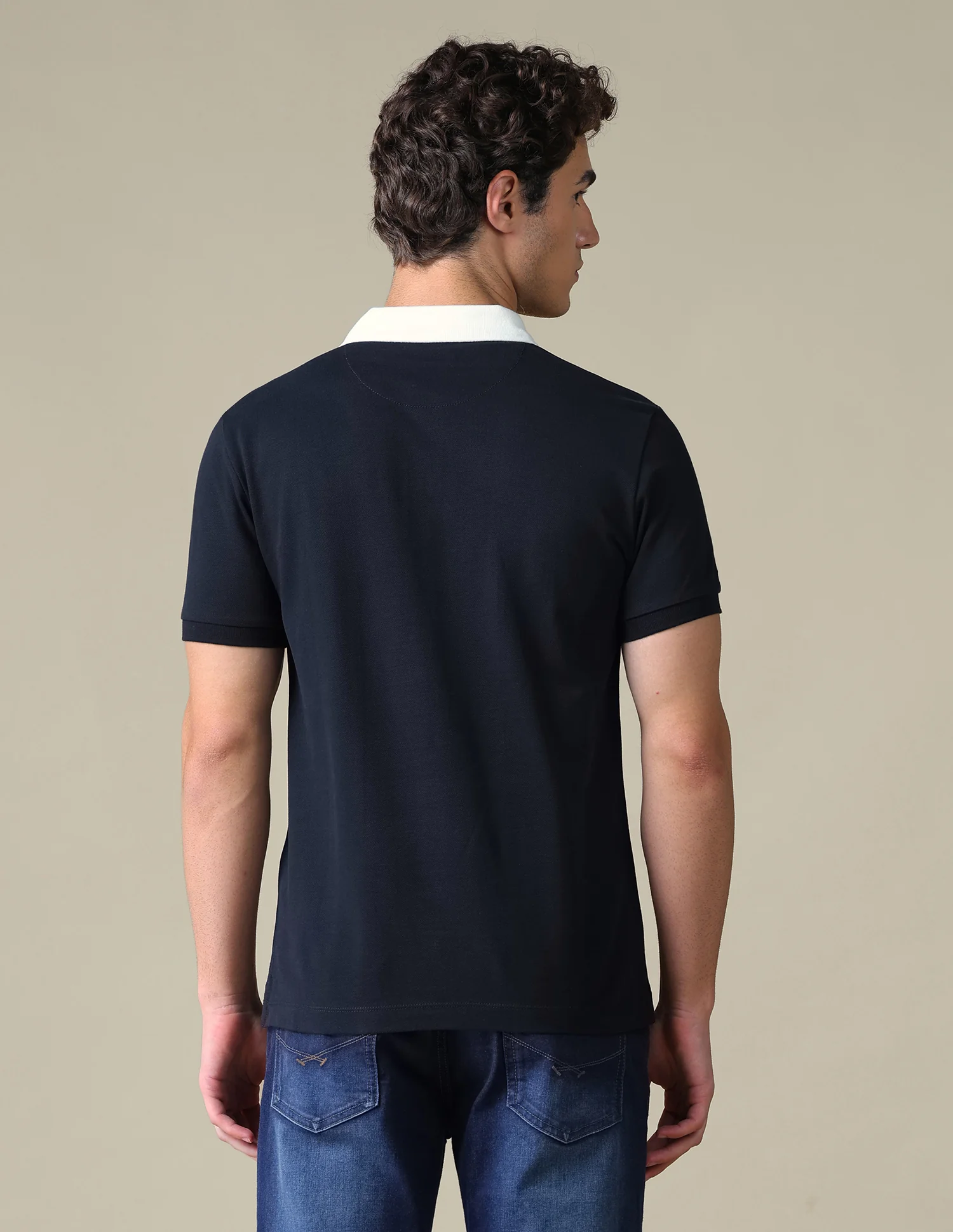 Slim Fit Colour Blocked Polo Shirt - Image 5
