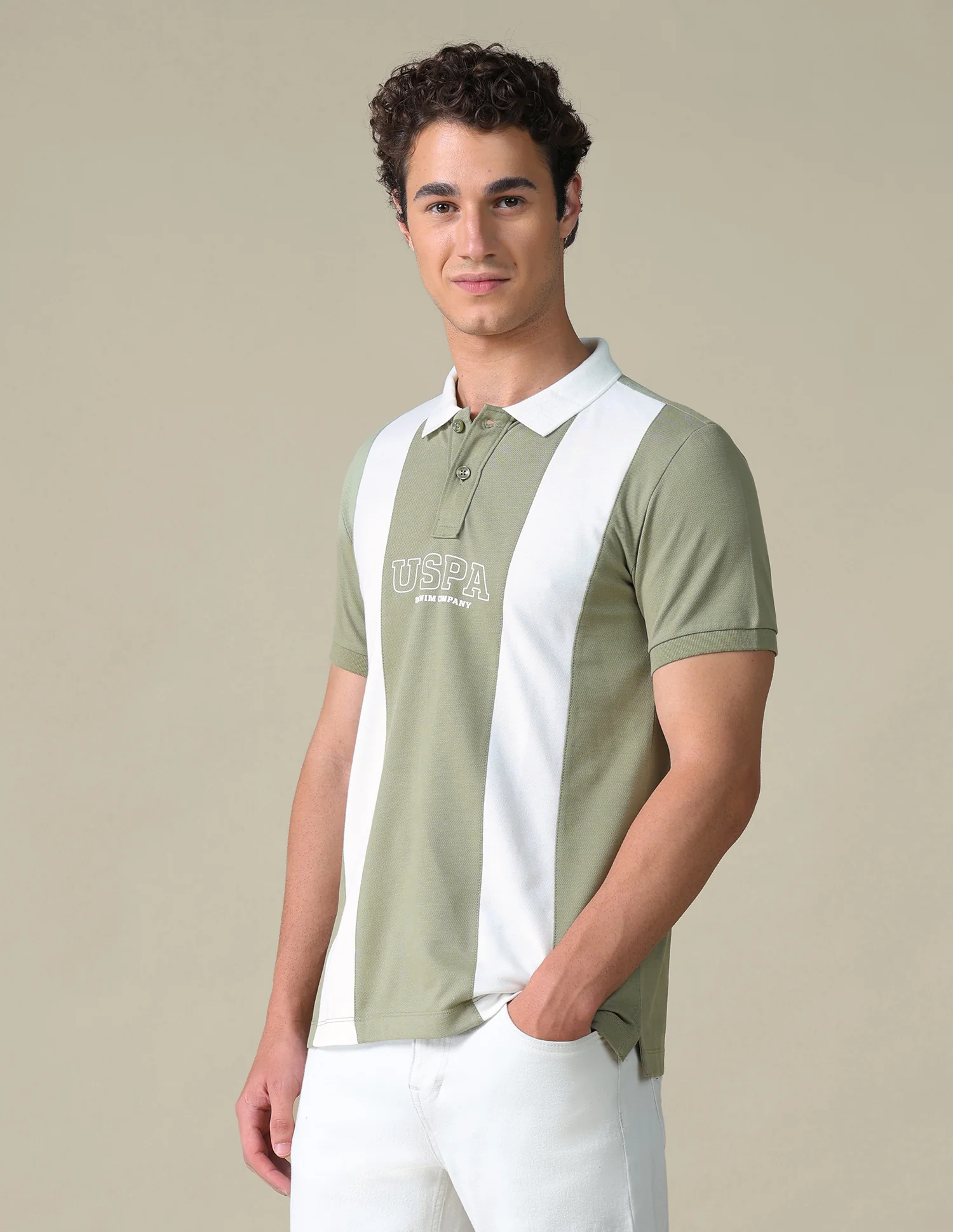 Slim Fit Colour Blocked Polo Shirt - Image 4