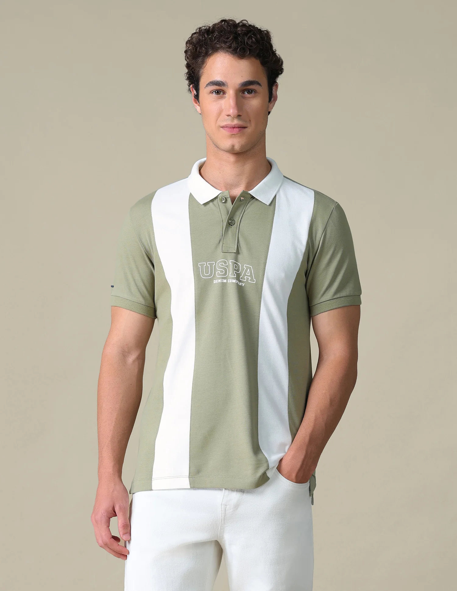 Slim Fit Colour Blocked Polo Shirt - Image 6