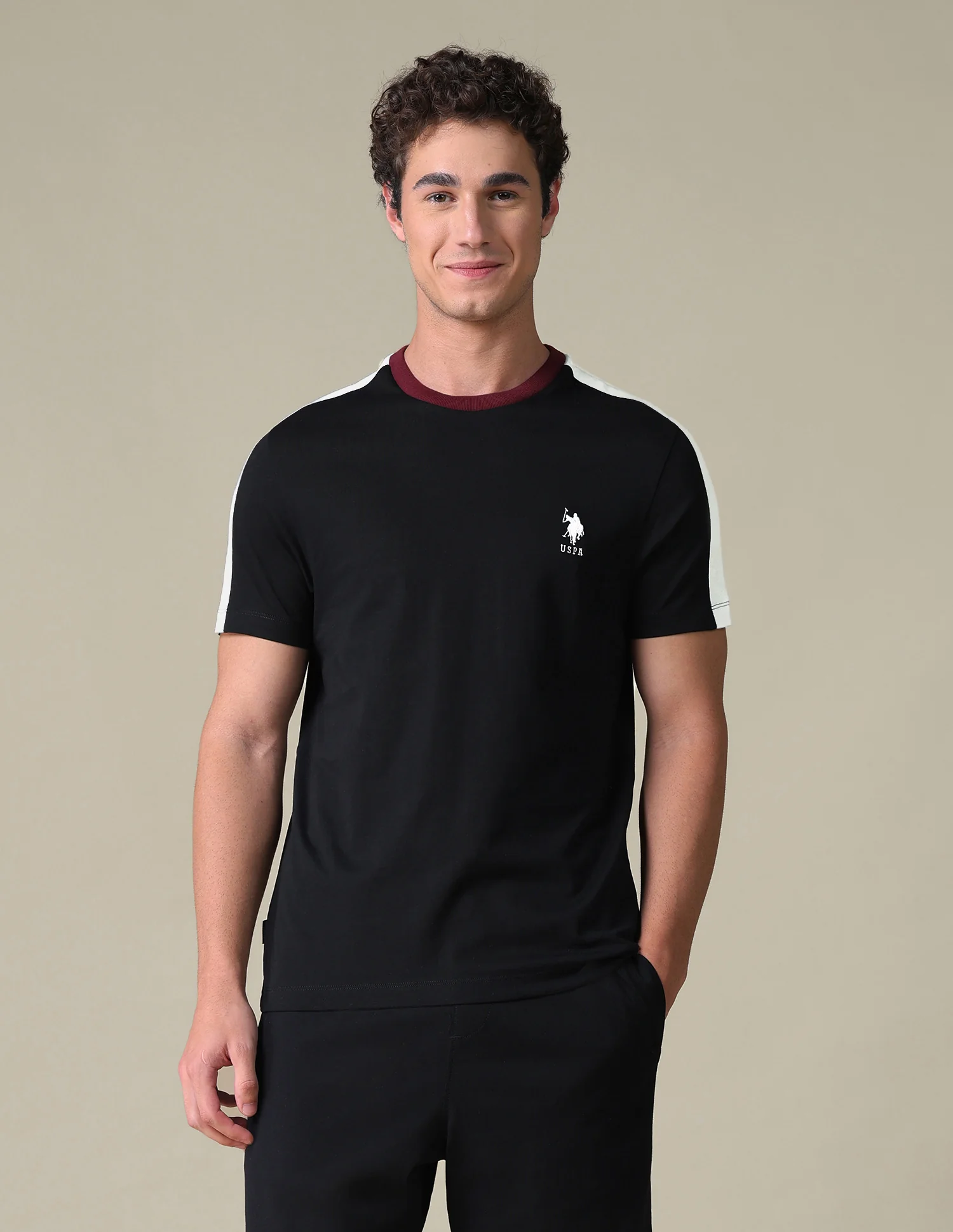 Slim Fit Colour Blocked T-Shirt - Image 6