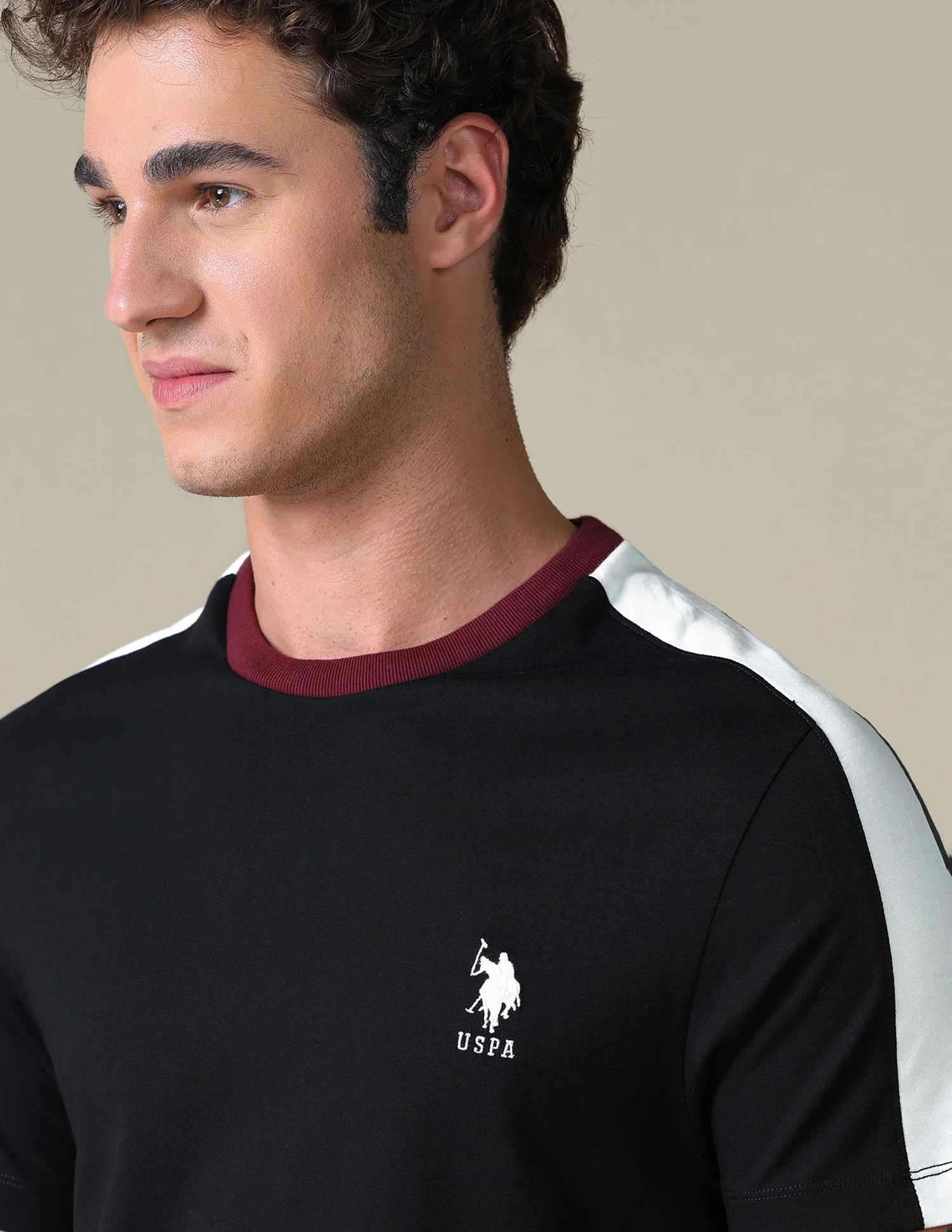 Slim Fit Colour Blocked T-Shirt - Image 7