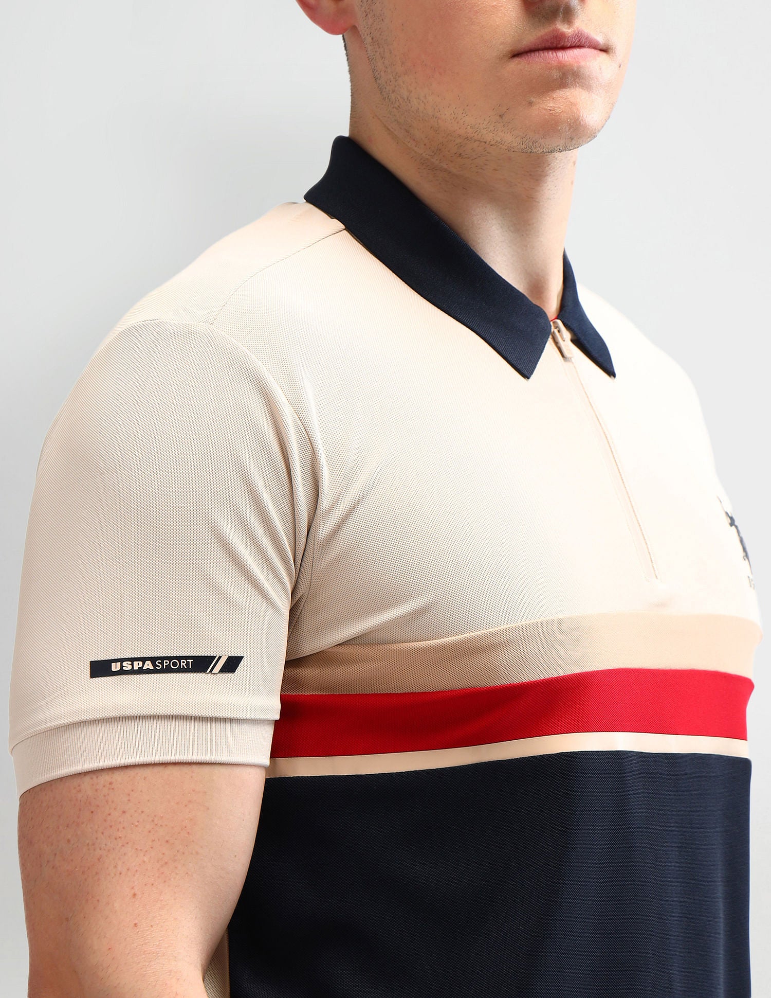 Slim Fit Colourblocked Polo Shirt - Image 9