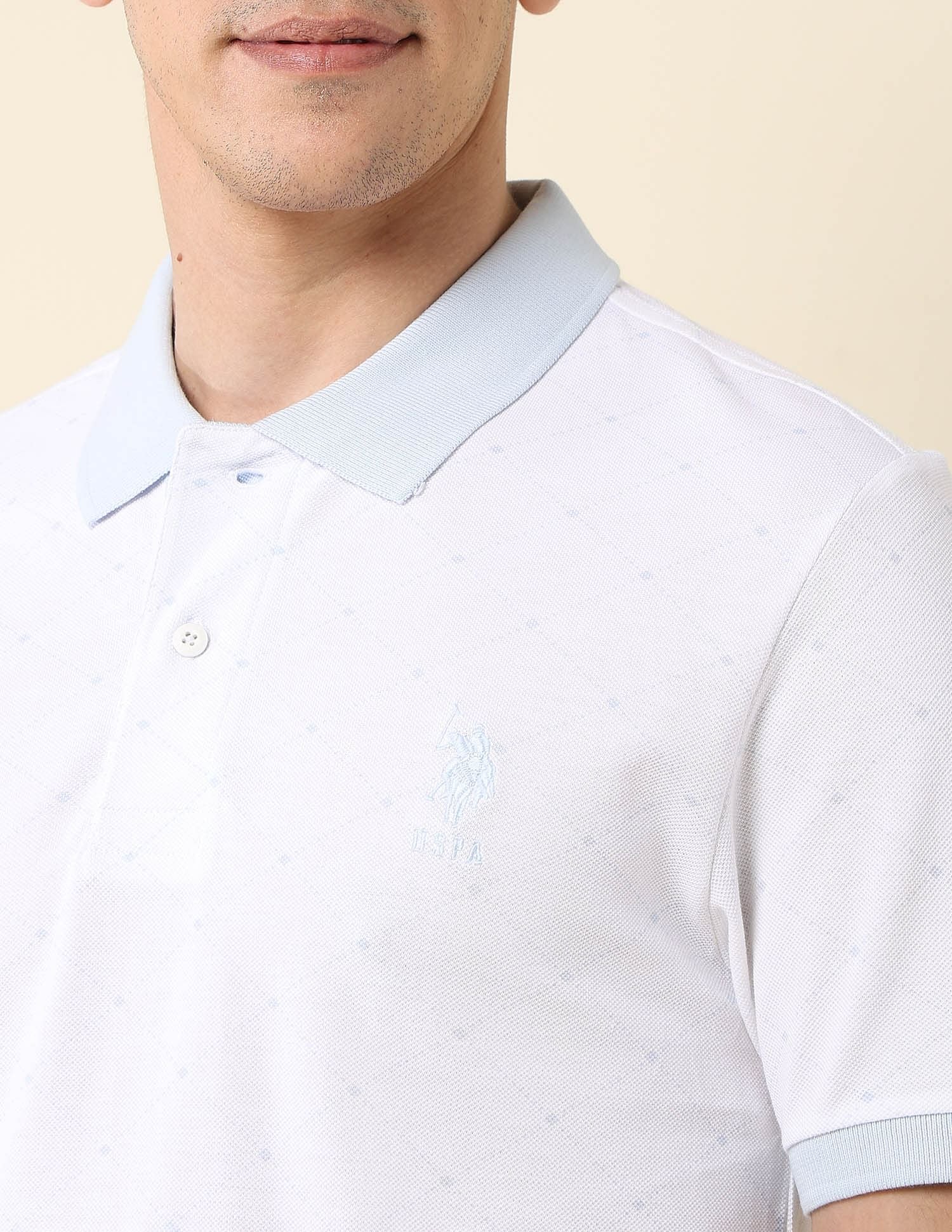 Slim Fit Contrast Collar Polo Shirt - Image 7