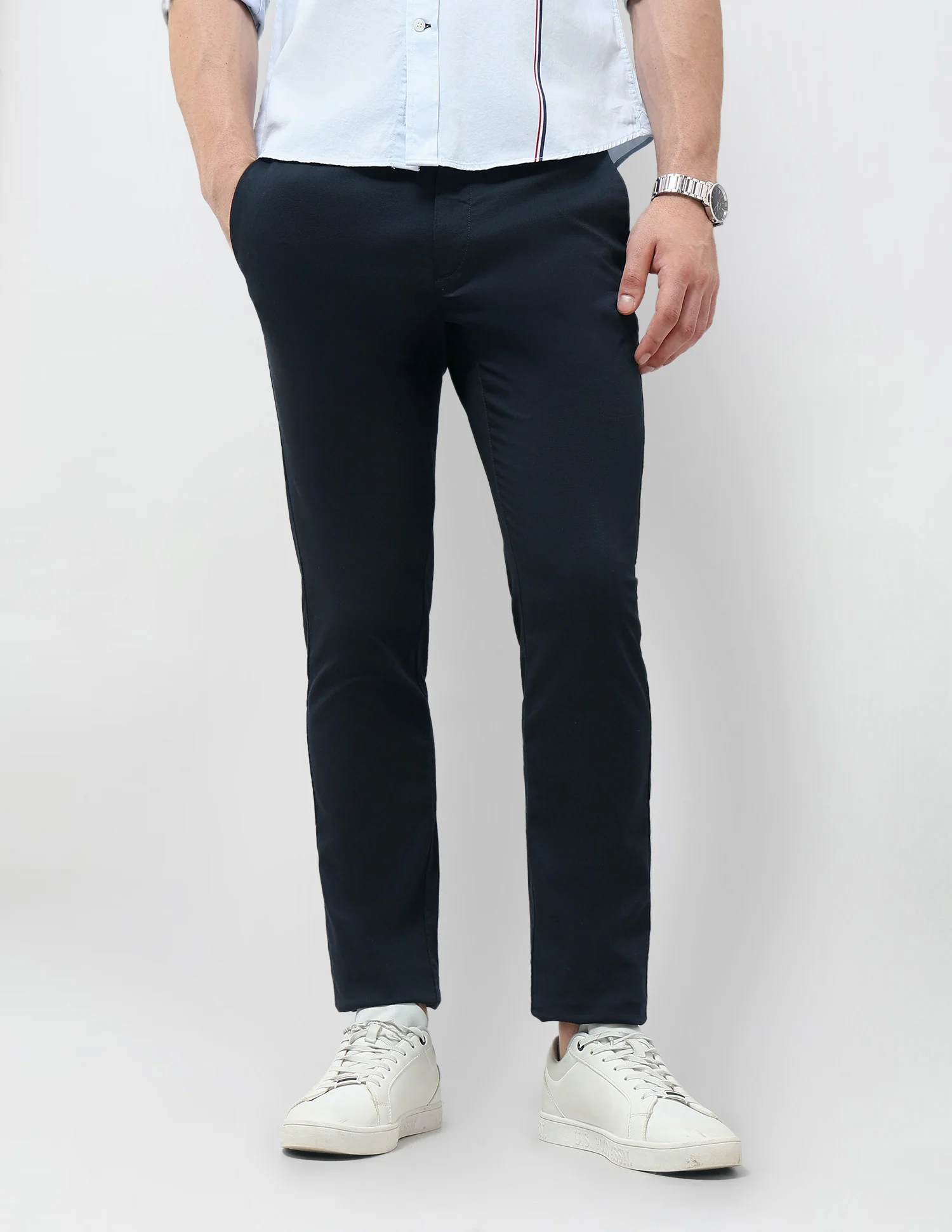 Slim Fit Dobby Trousers