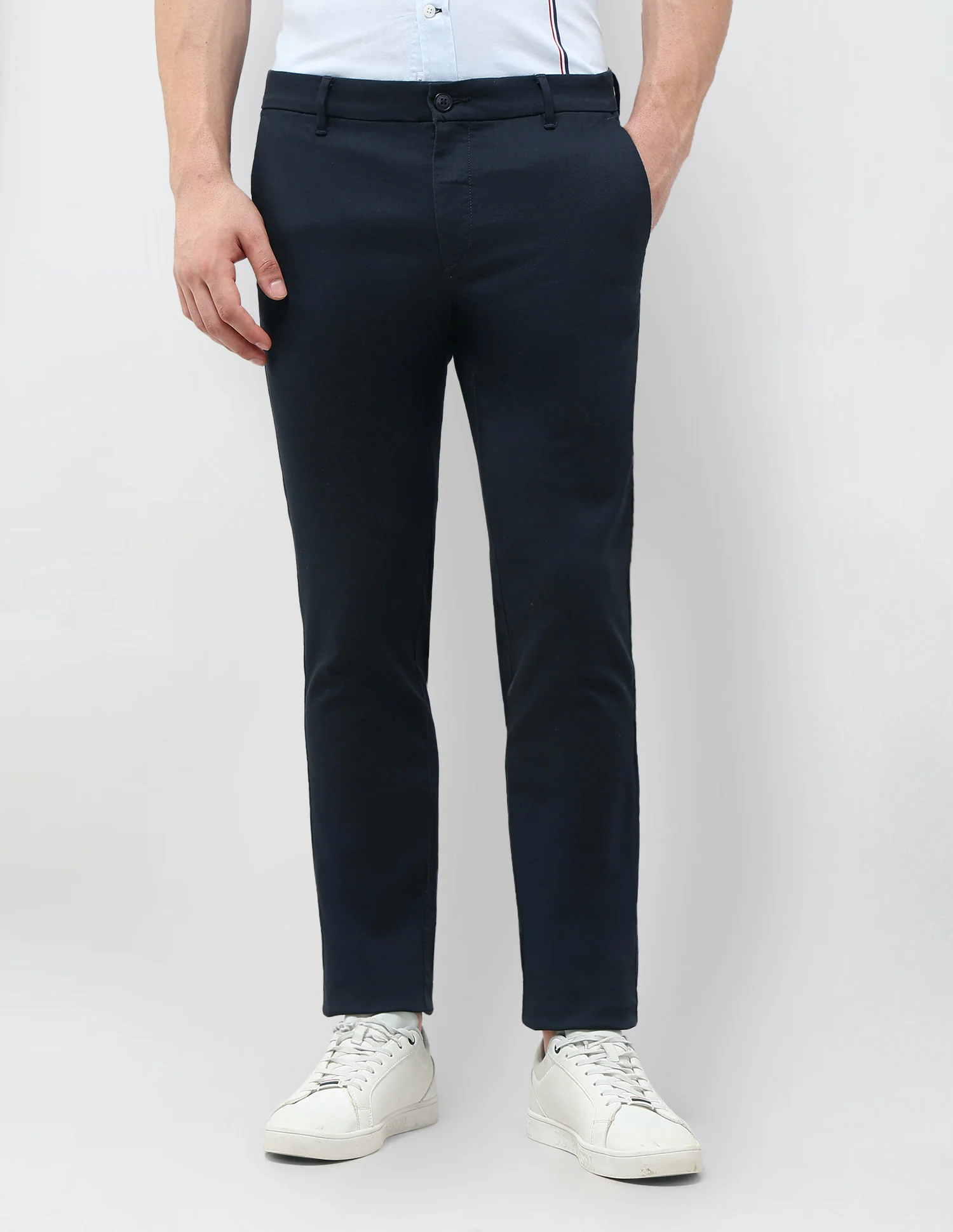 Slim Fit Dobby Trousers - Image 6