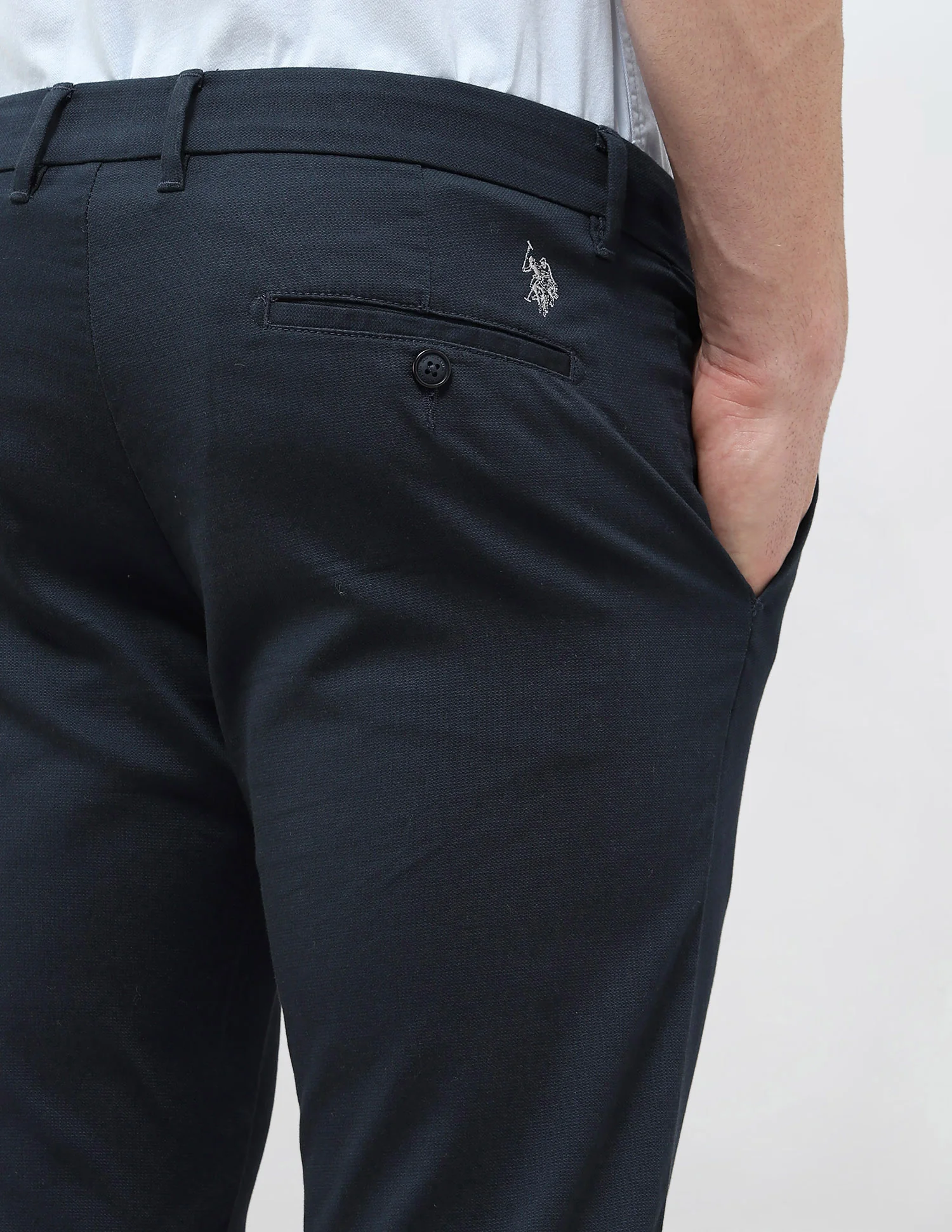 Slim Fit Dobby Trousers - Image 8