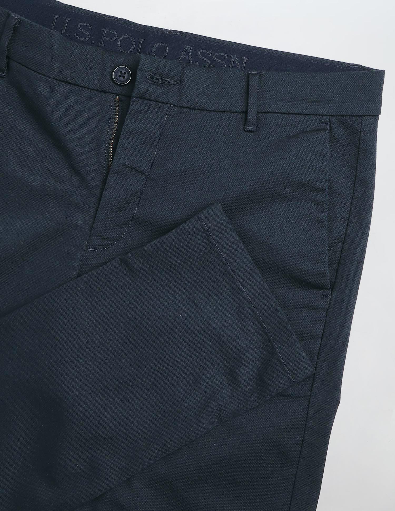 Slim Fit Dobby Trousers - Image 9