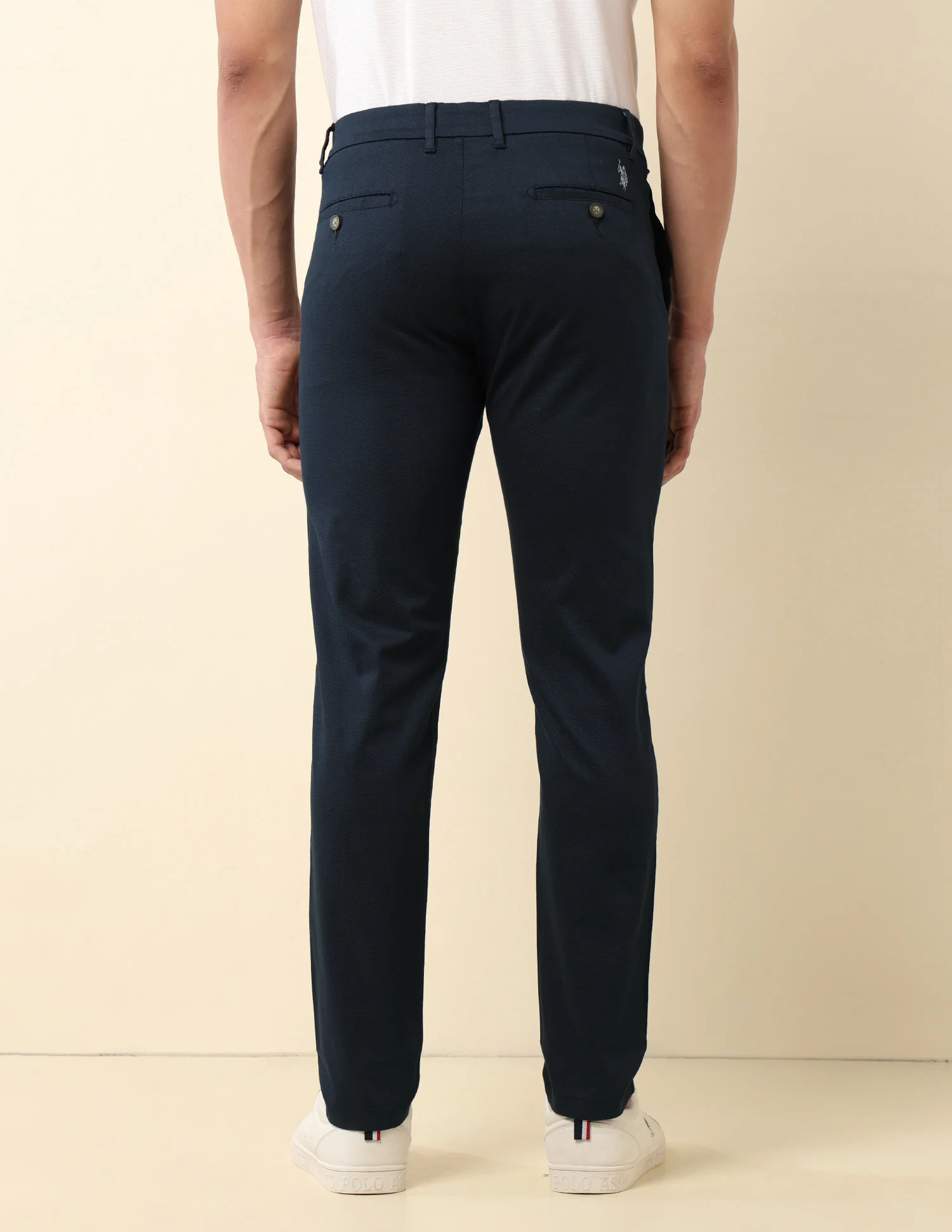 Slim Fit Dobby Trousers - Image 5