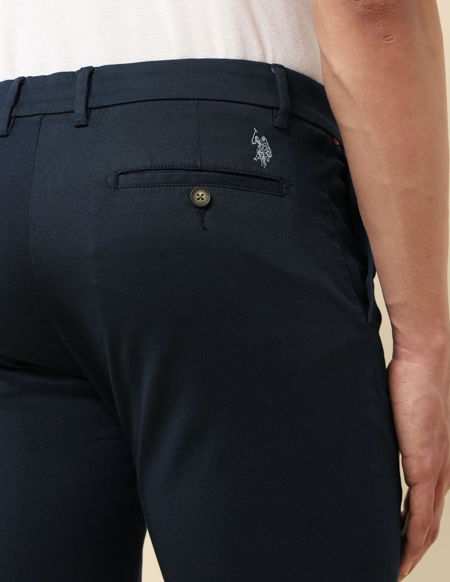 Slim Fit Dobby Trousers - Image 8