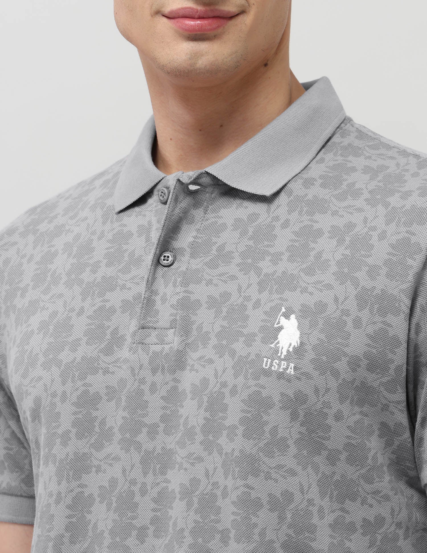 Slim Fit Floral Printed Polo Shirt - Image 7
