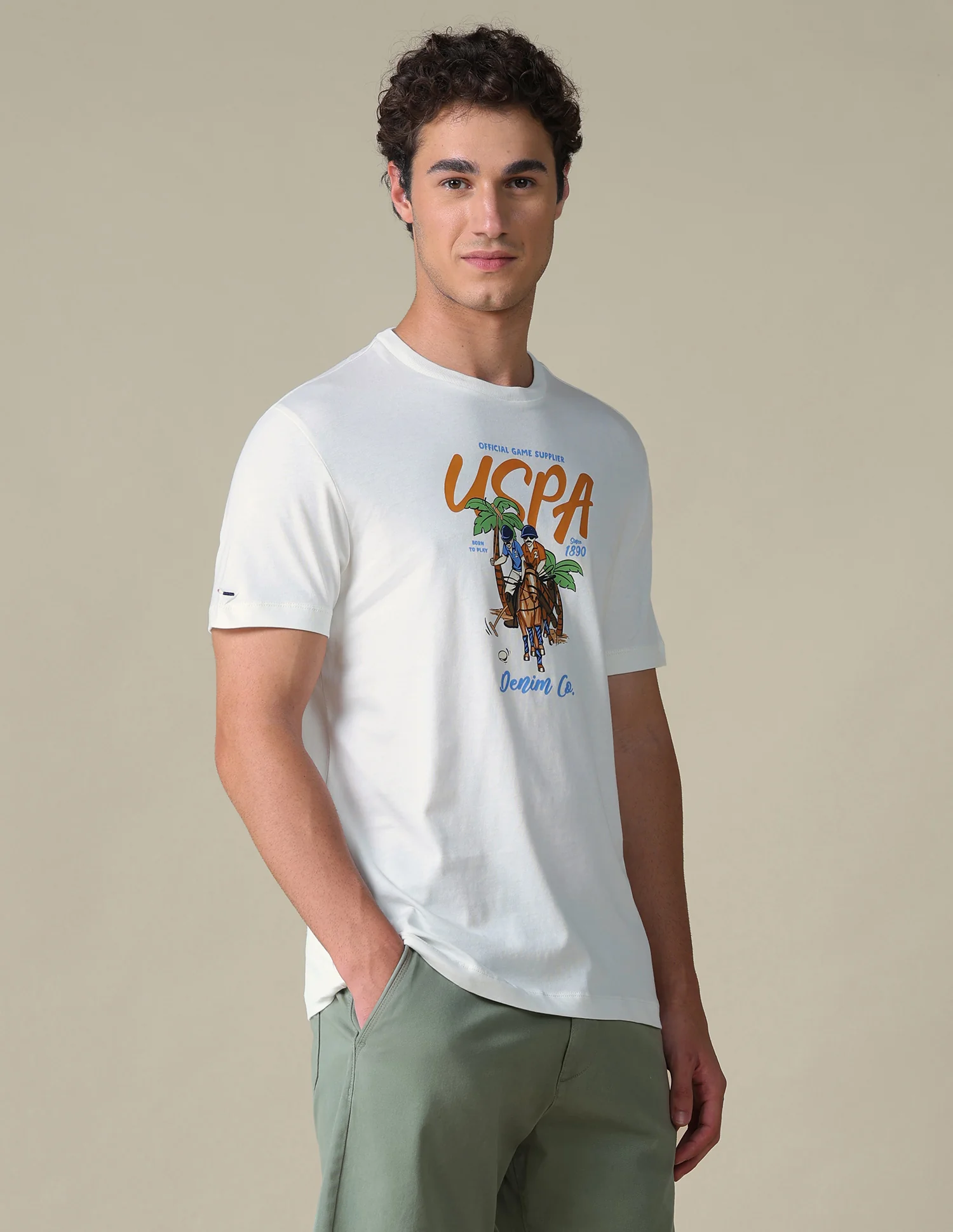 Slim Fit Graphic Brand Printed T-Shirt - Image 4