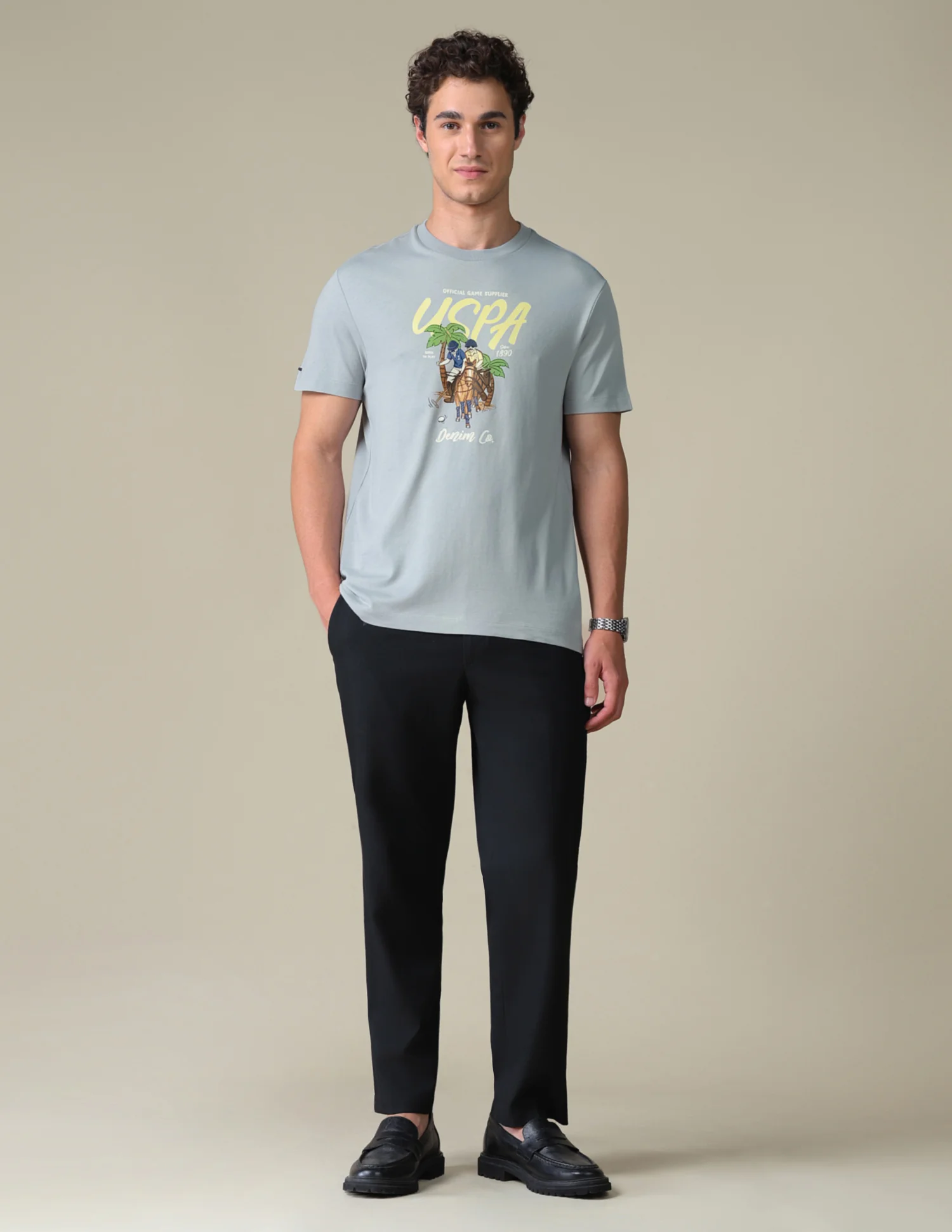 Slim Fit Graphic Brand Printed T-Shirt - Image 3