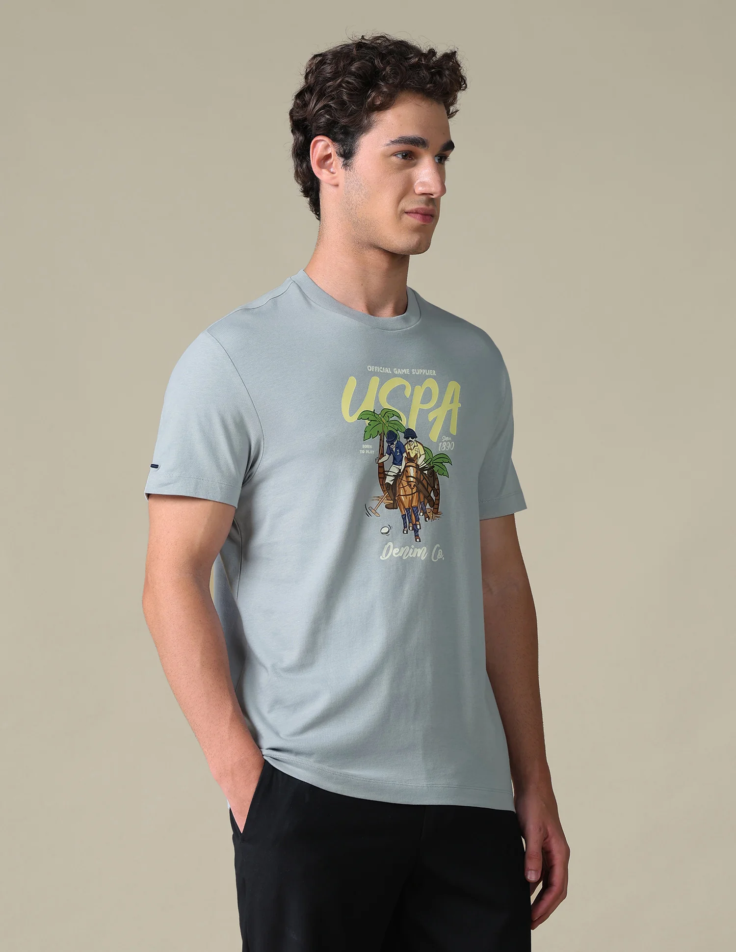 Slim Fit Graphic Brand Printed T-Shirt - Image 4