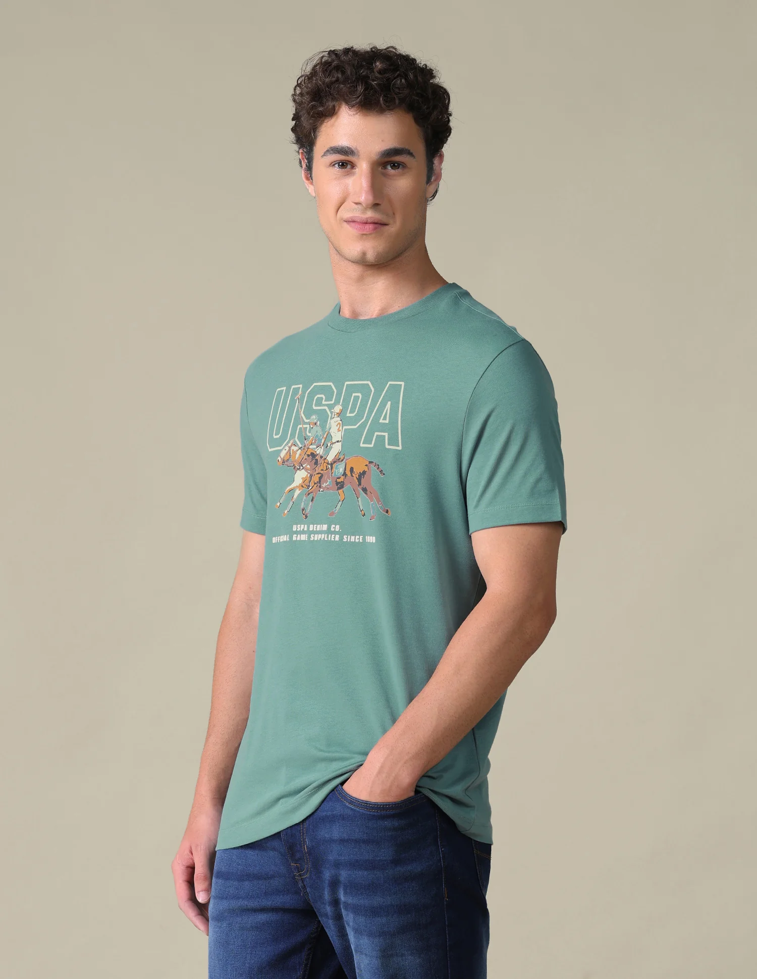 Slim Fit Graphic Brand Printed T-Shirt - Image 4