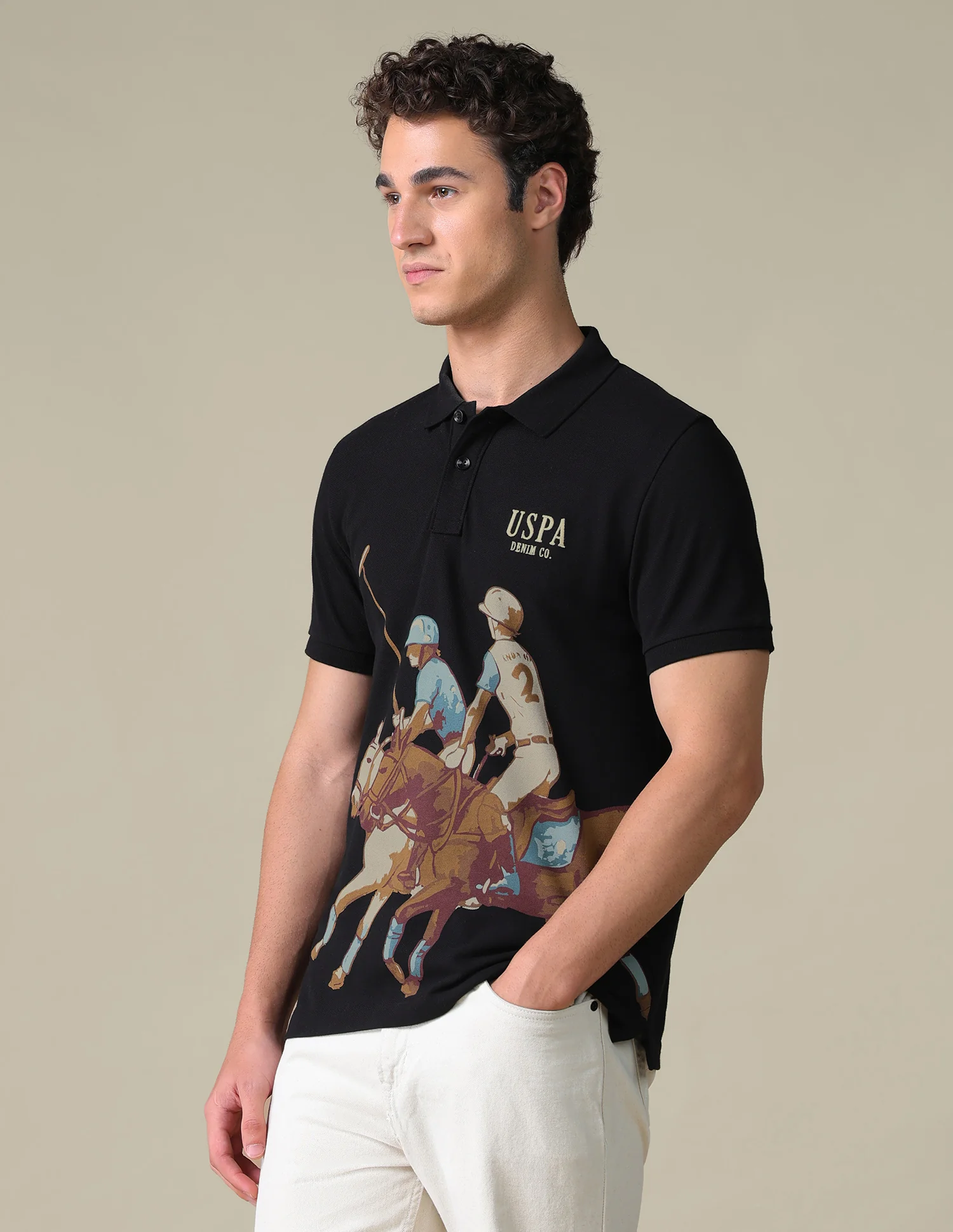 Slim Fit Graphic Brand Printed T-Shirt - Image 4
