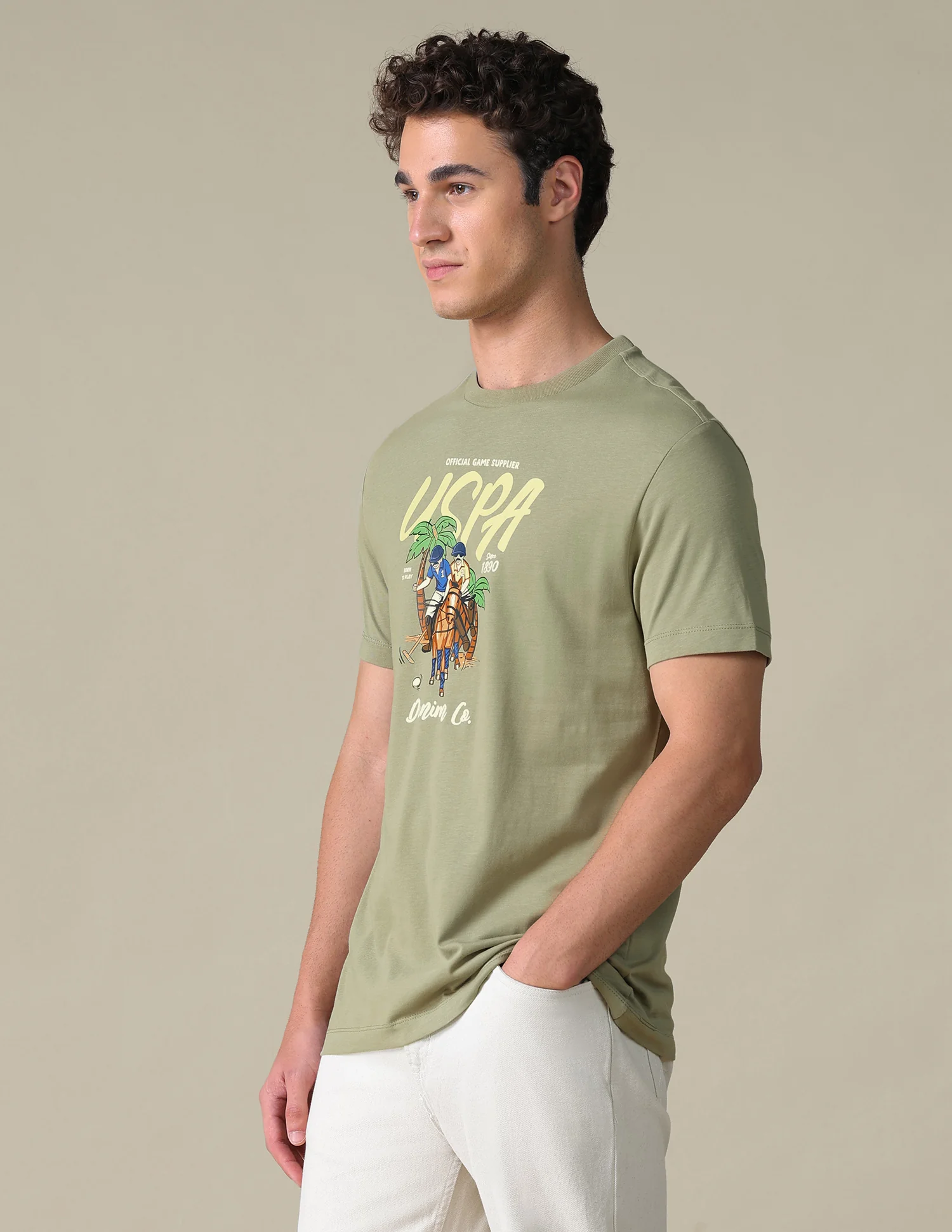 Slim Fit Graphic Brand Printed T-Shirt - Image 4