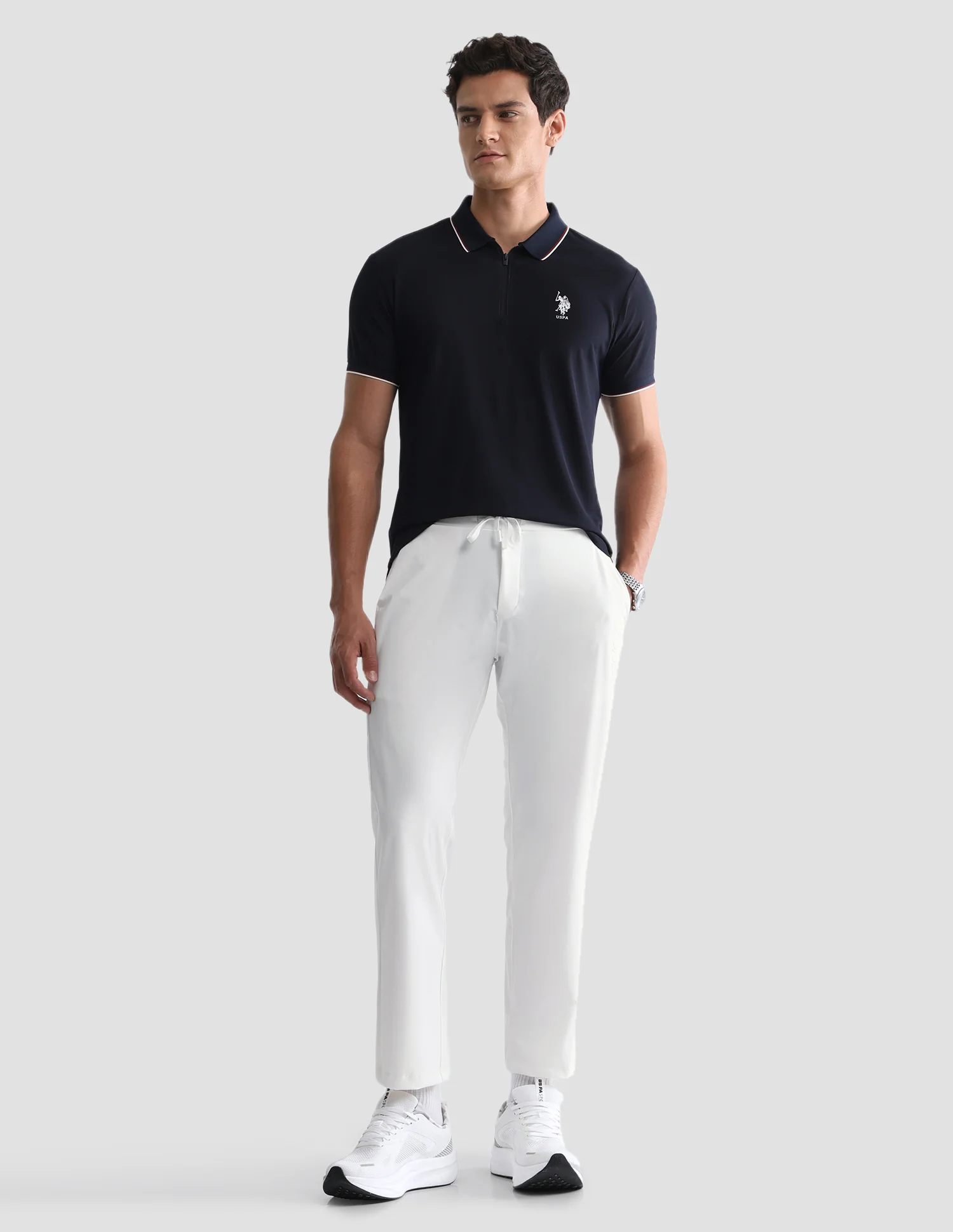 Slim Fit Mid Rise Active Track Pants - Image 3