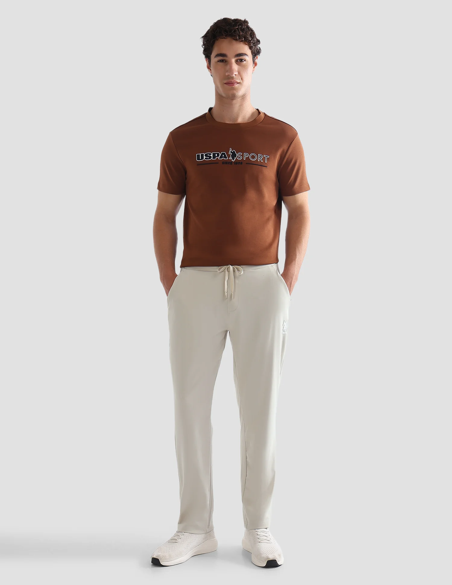 Slim Fit Mid Rise Active Track Pants - Image 3