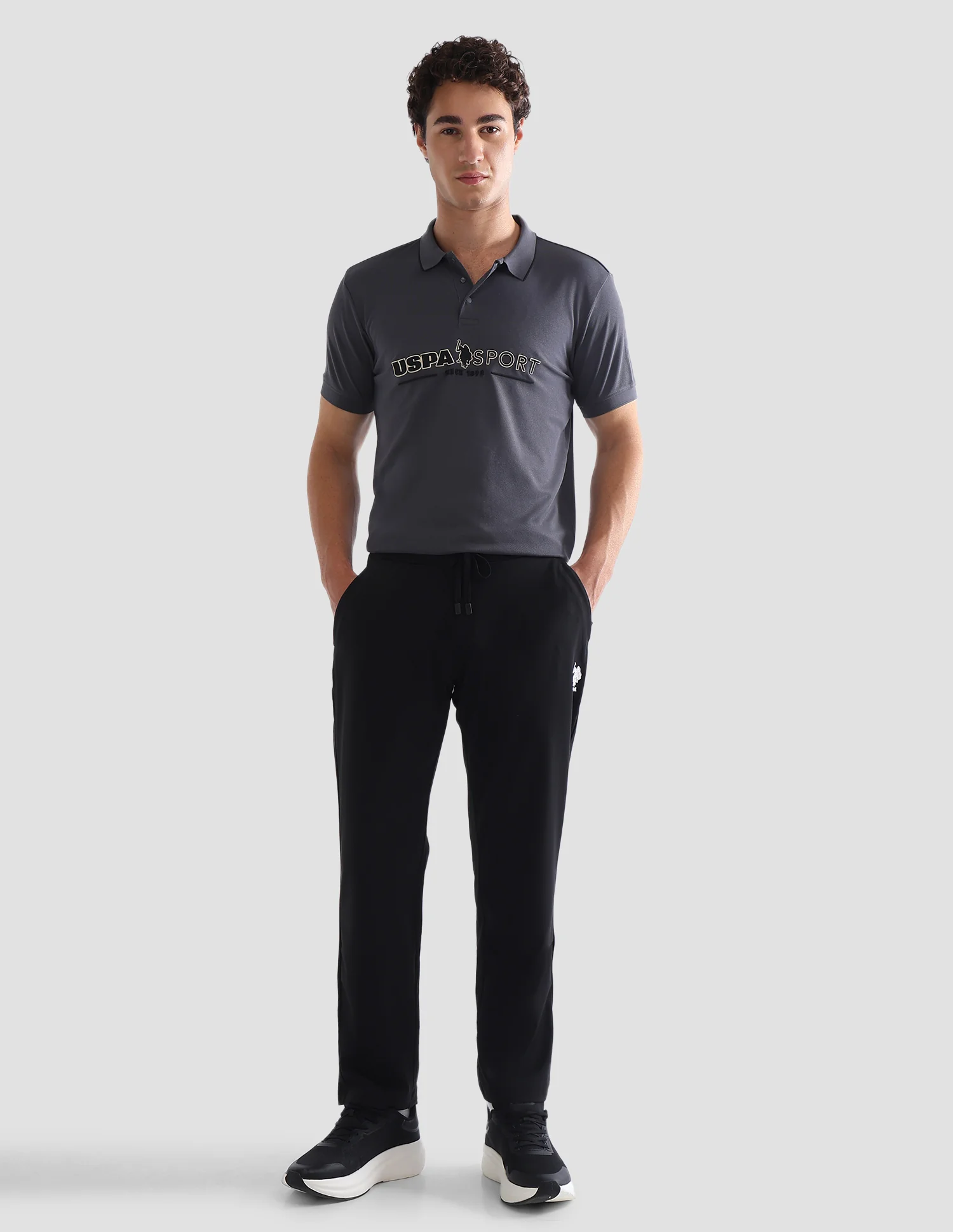 Slim Fit Mid Rise Active Track Pants - Image 3