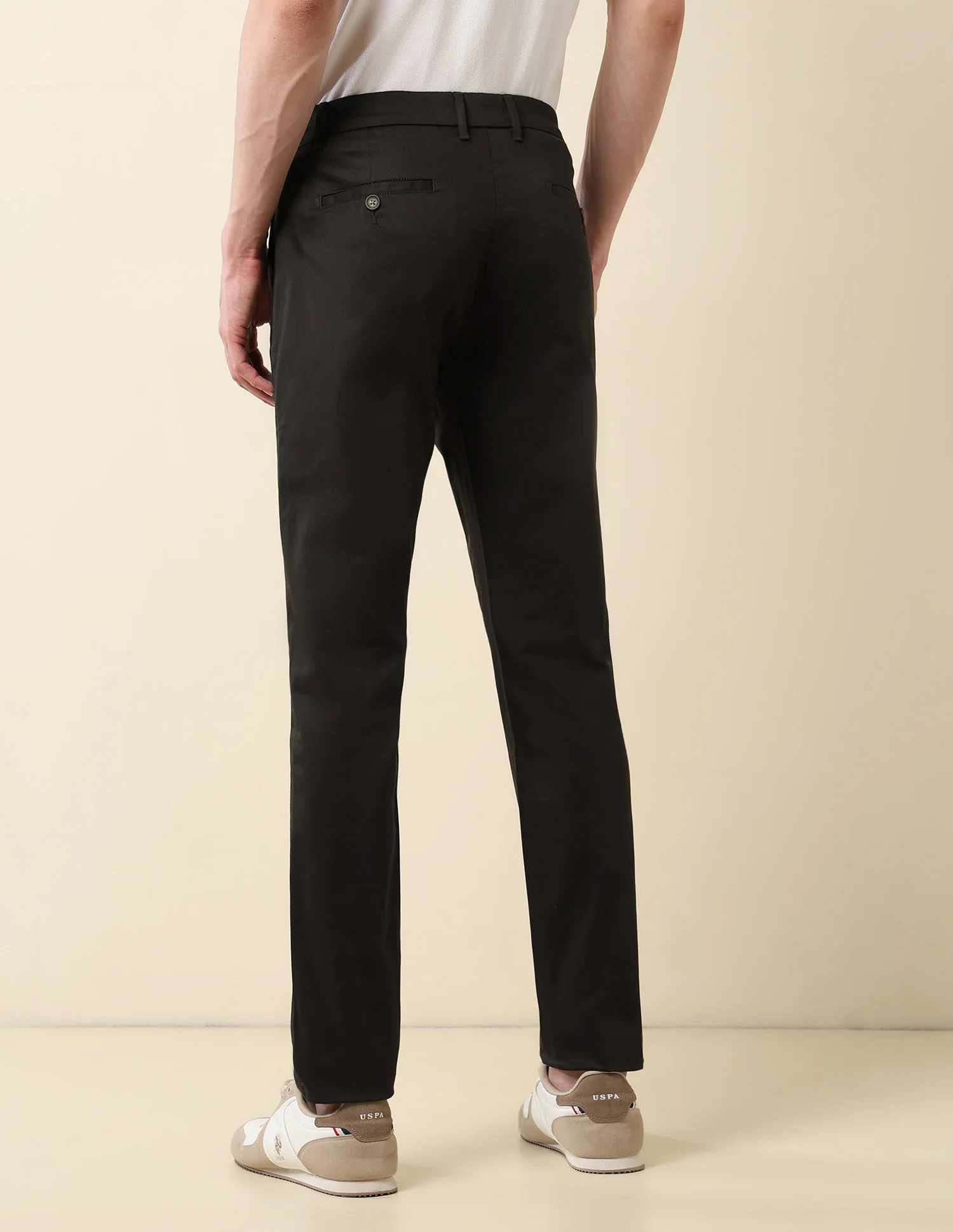 Slim Fit Mid Rise Trousers - Image 5