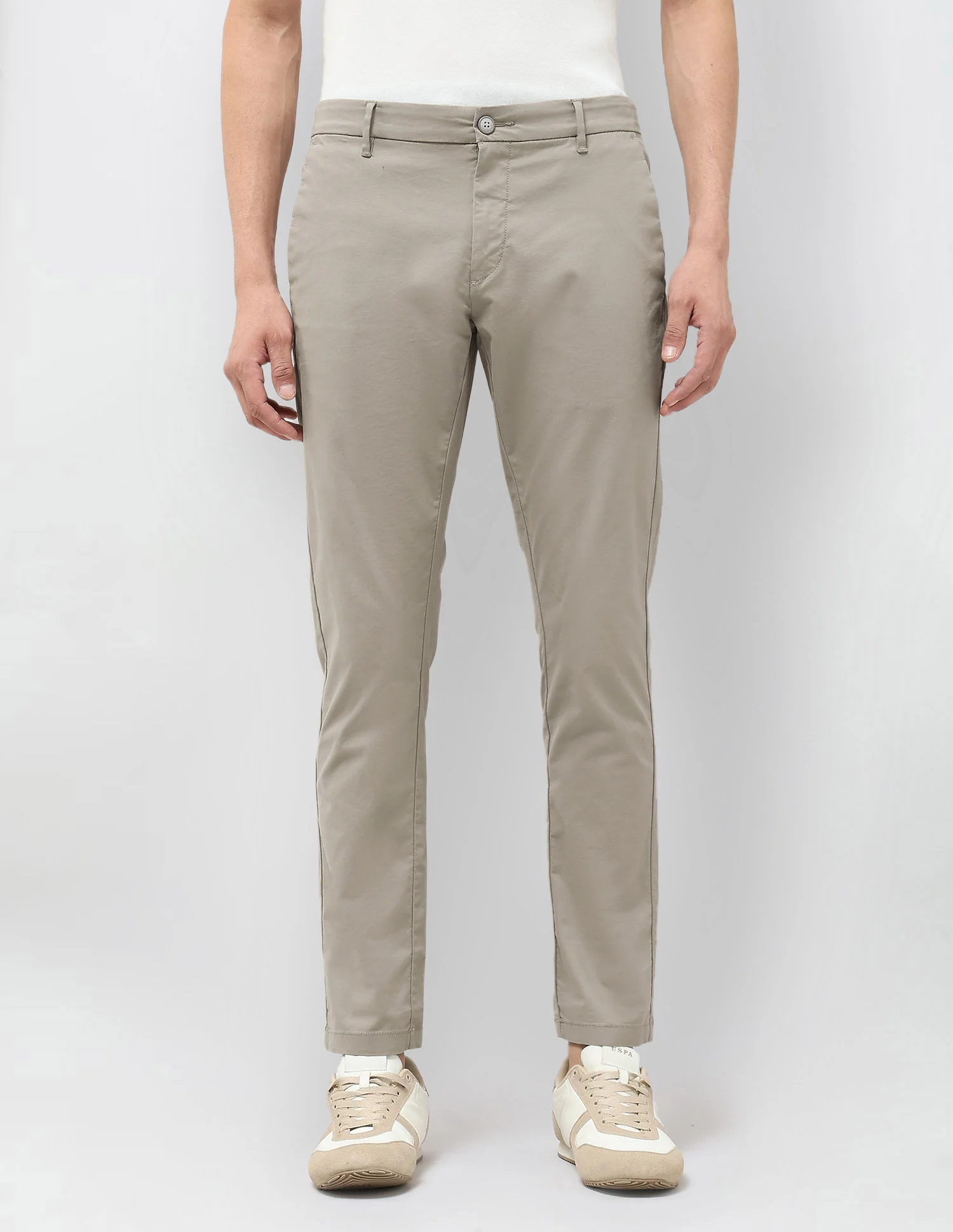 Slim Fit Mid Rise Trousers - Image 6