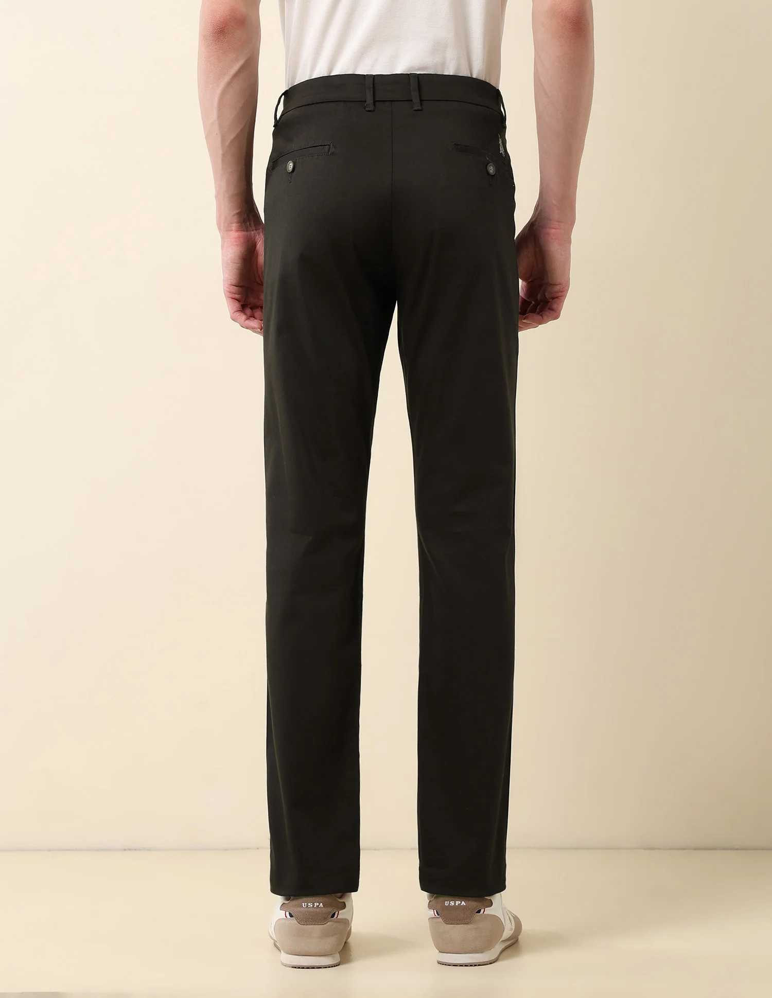 Slim Fit Mid Rise Trousers - Image 5