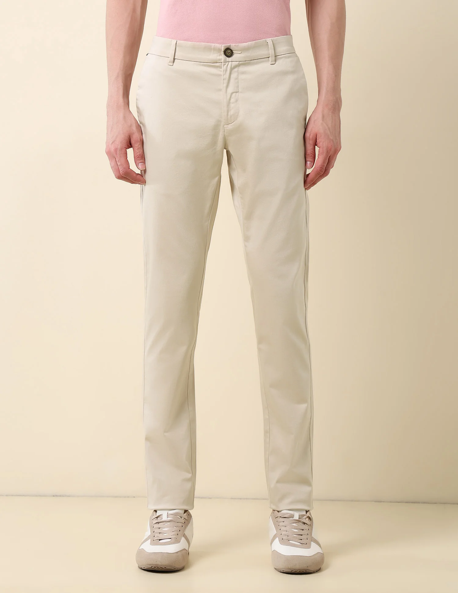 Slim Fit Mid Rise Trousers - Image 6