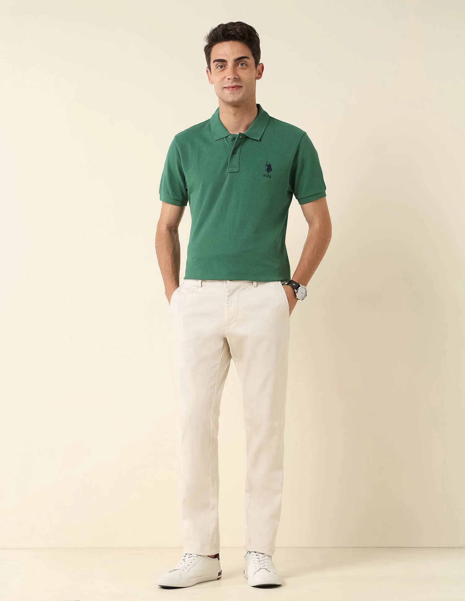 Slim Fit Pure Cotton Polo Shirt - Image 3